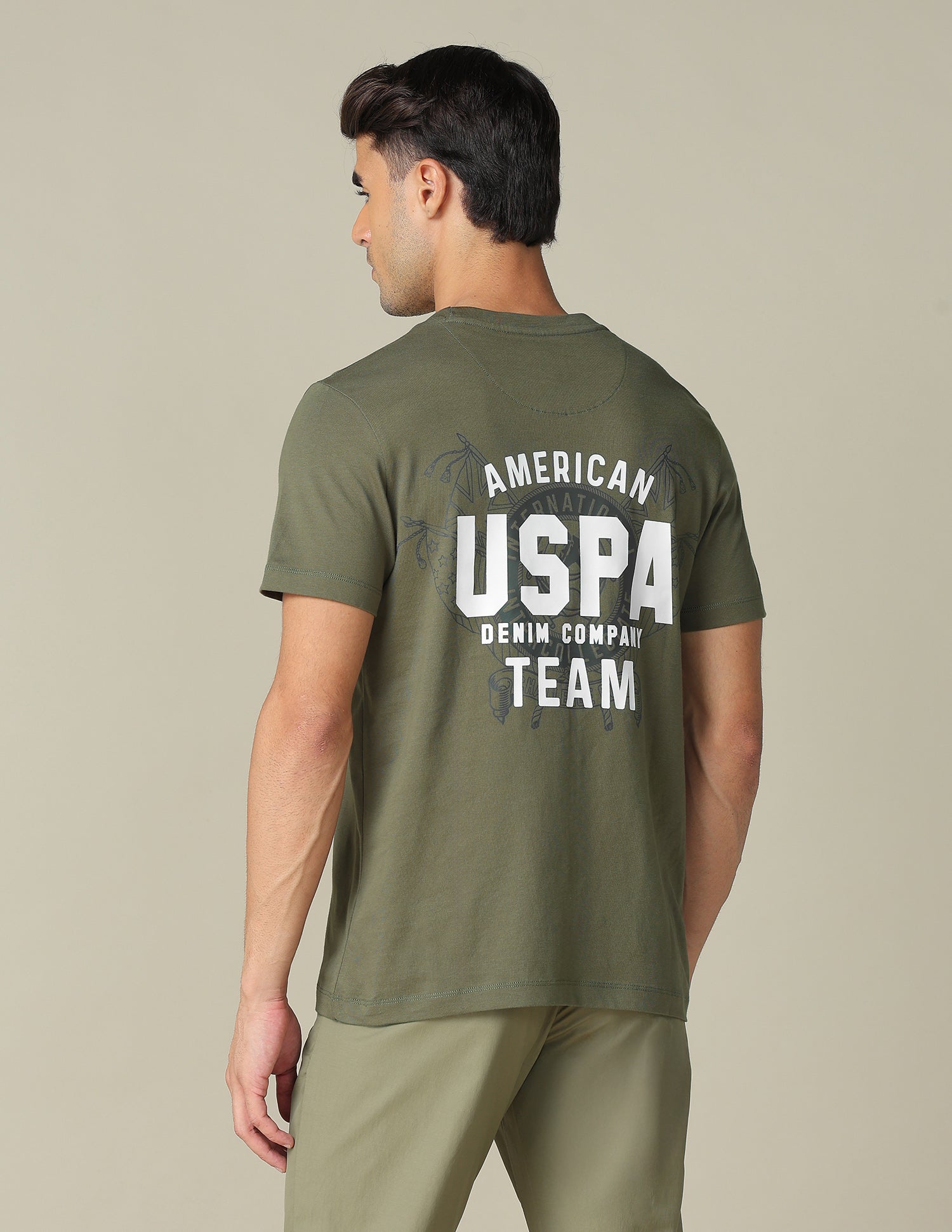 Muscle Fit Brand Printed T- Shirt Light Green - U.S. POLO ASSN. | Large
