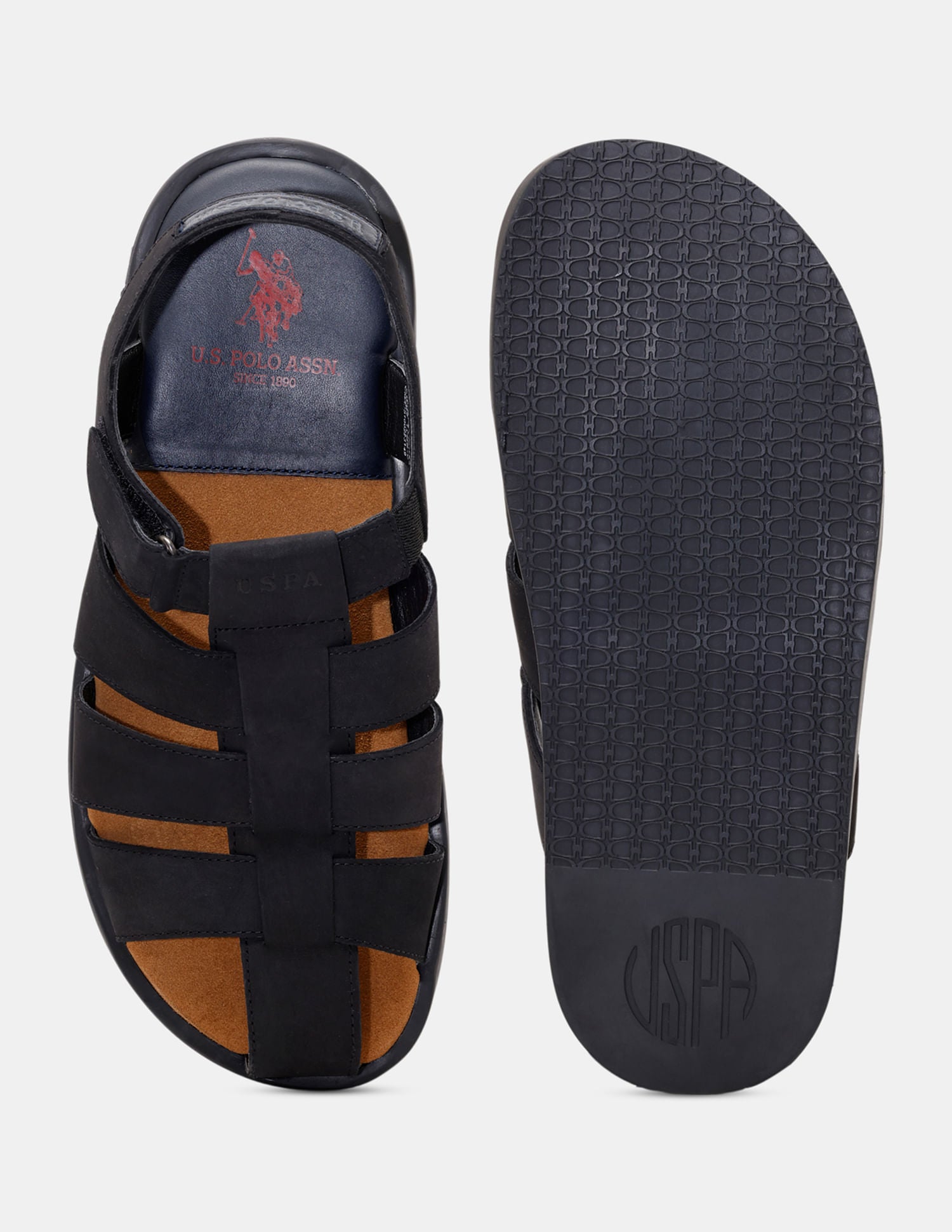 Men Sean Closed Toe Sandals Black - U.S. POLO ASSN. | Large