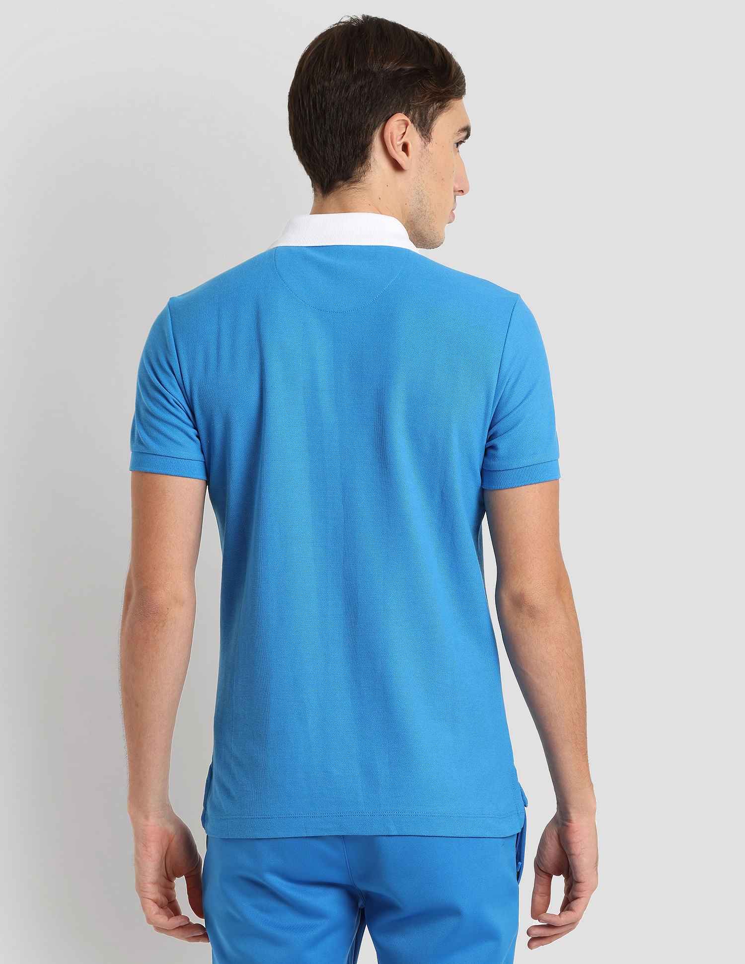 Panelled Sport Polo Shirt Blue - U.S. Polo Assn. India | Large