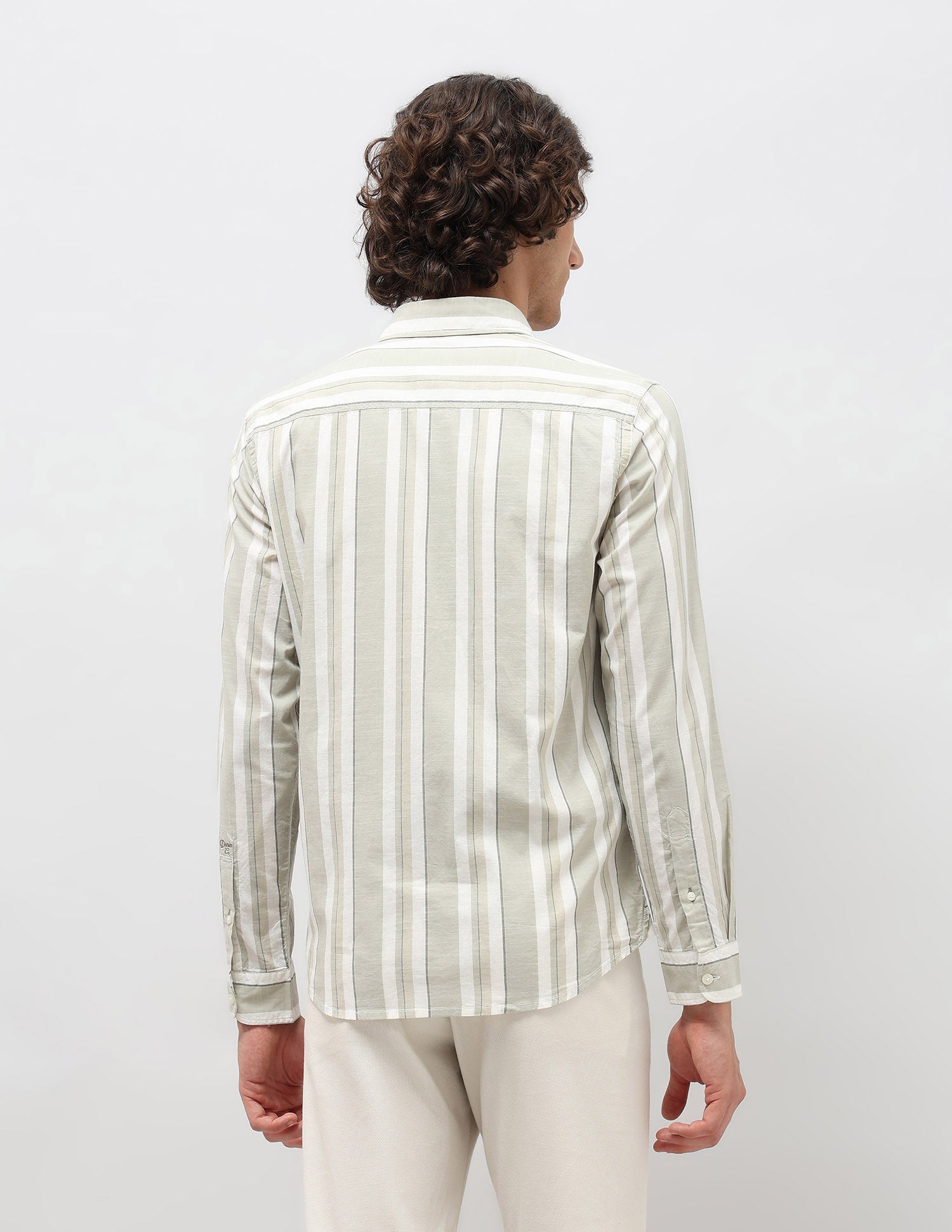 Pure Cotton Slim Fit Shirt Light Olive - U.S. POLO ASSN. | Large