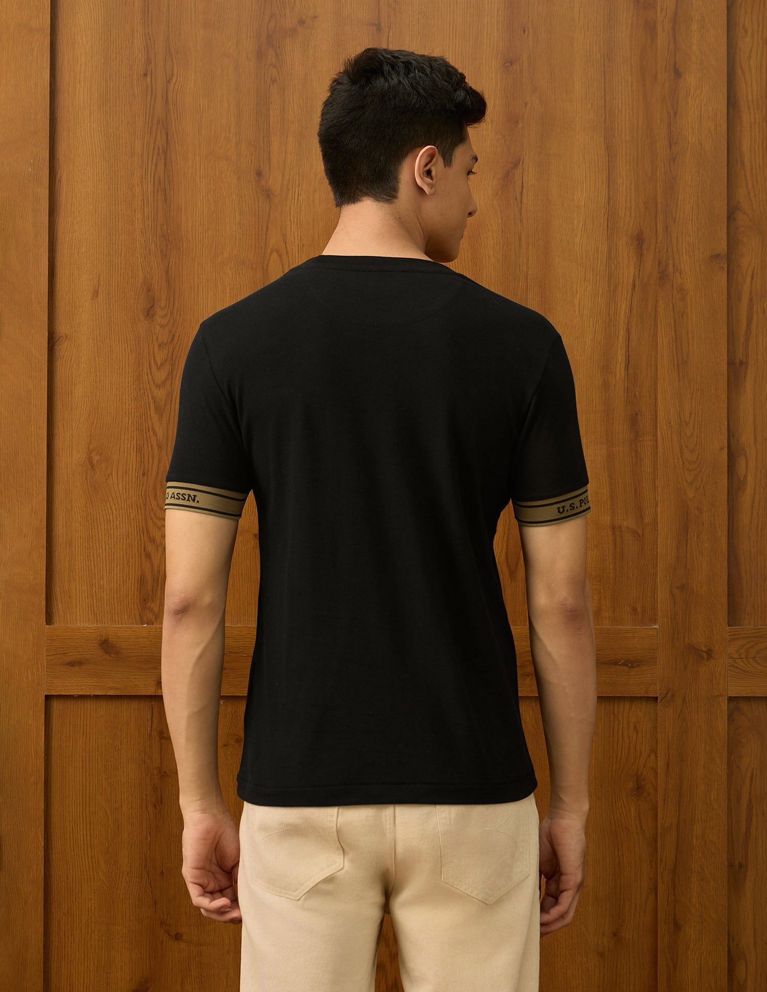 Solid Varsity T Shirt Black - U.S. POLO ASSN. | Large