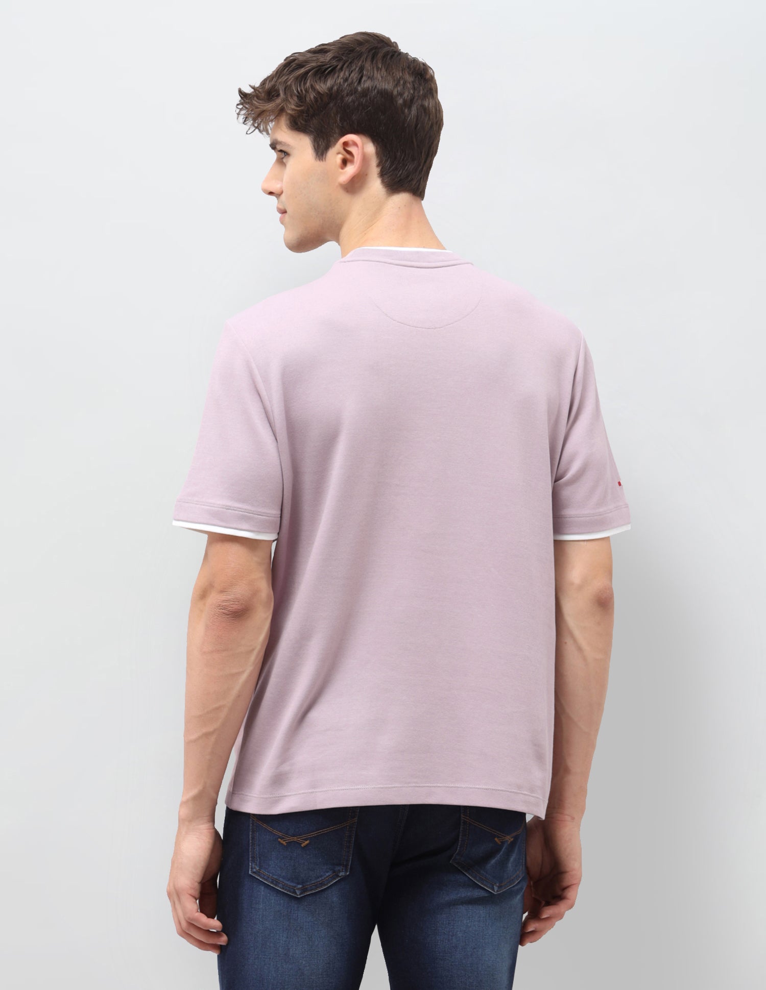 Solid Slim Fit T-Shirt Peach - U.S. Polo Assn. India | Large