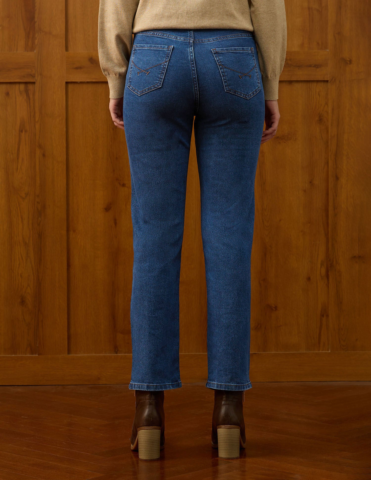 High Rise Straight Fit Jeans Blue - U.S. POLO ASSN. | Large