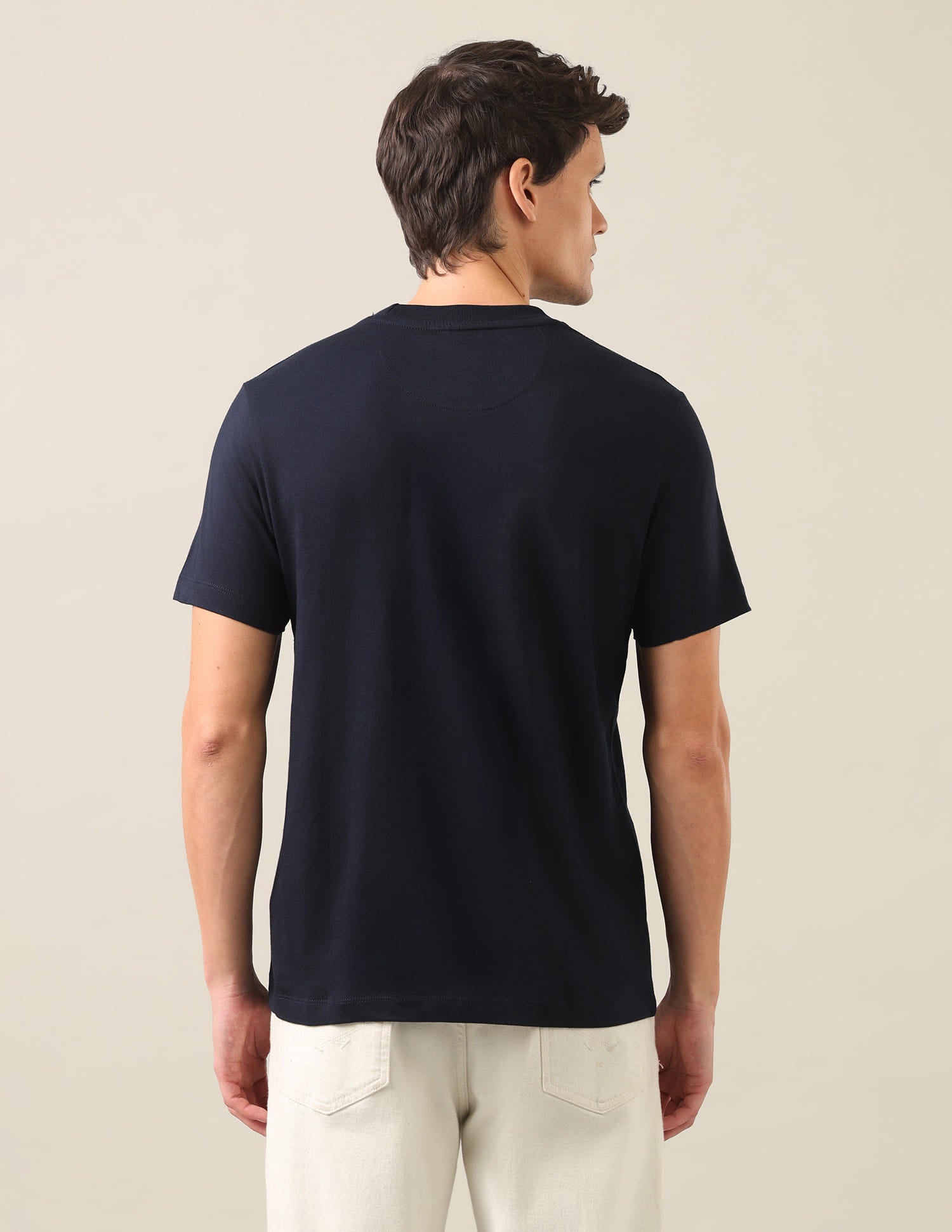 Graphic Printed Regular Fit T-Shirt Navy - U.S. Polo Assn. India | Large