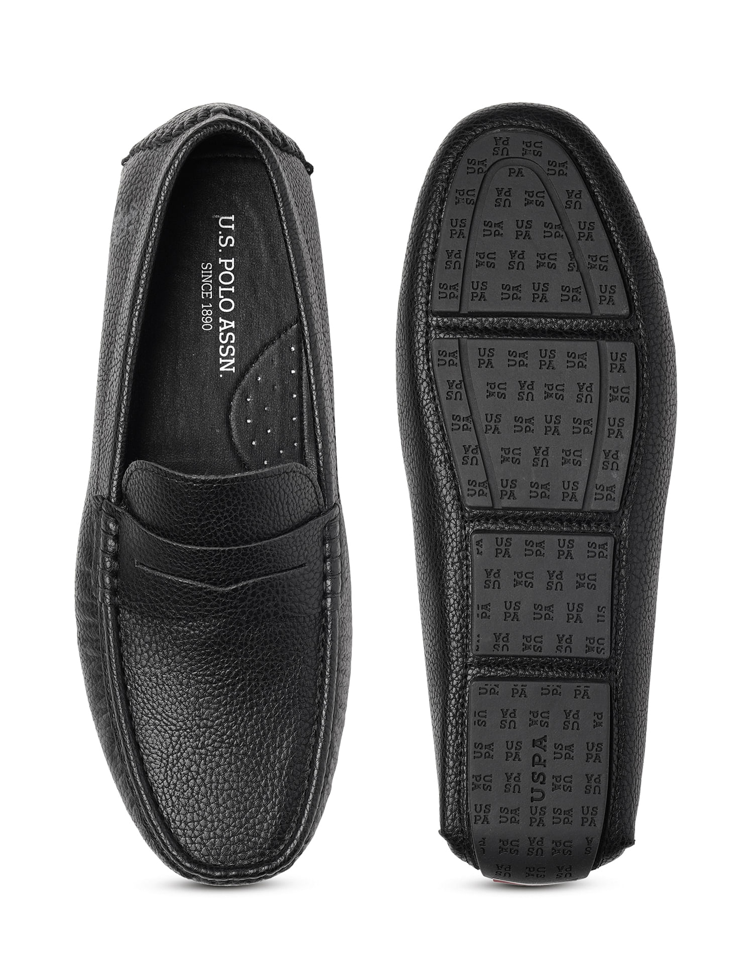 Men Kiger Textured Loafer Black - U.S. POLO ASSN. | Large