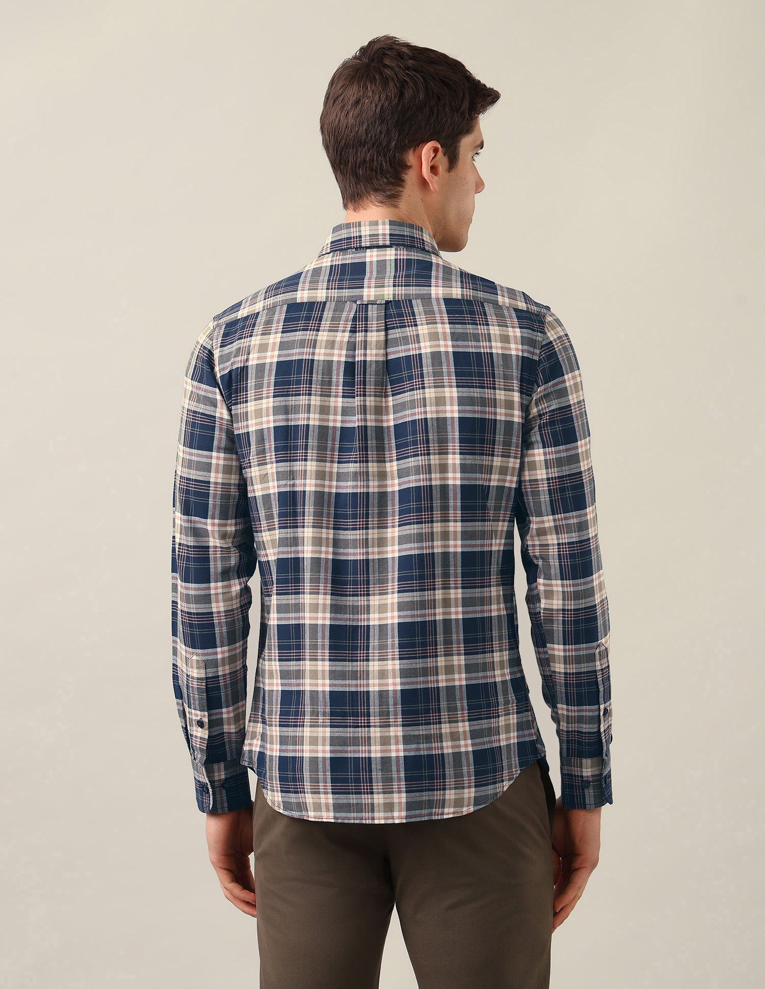 Tartan Checked Oxford Shirt Navy - U.S. Polo Assn. India | Large