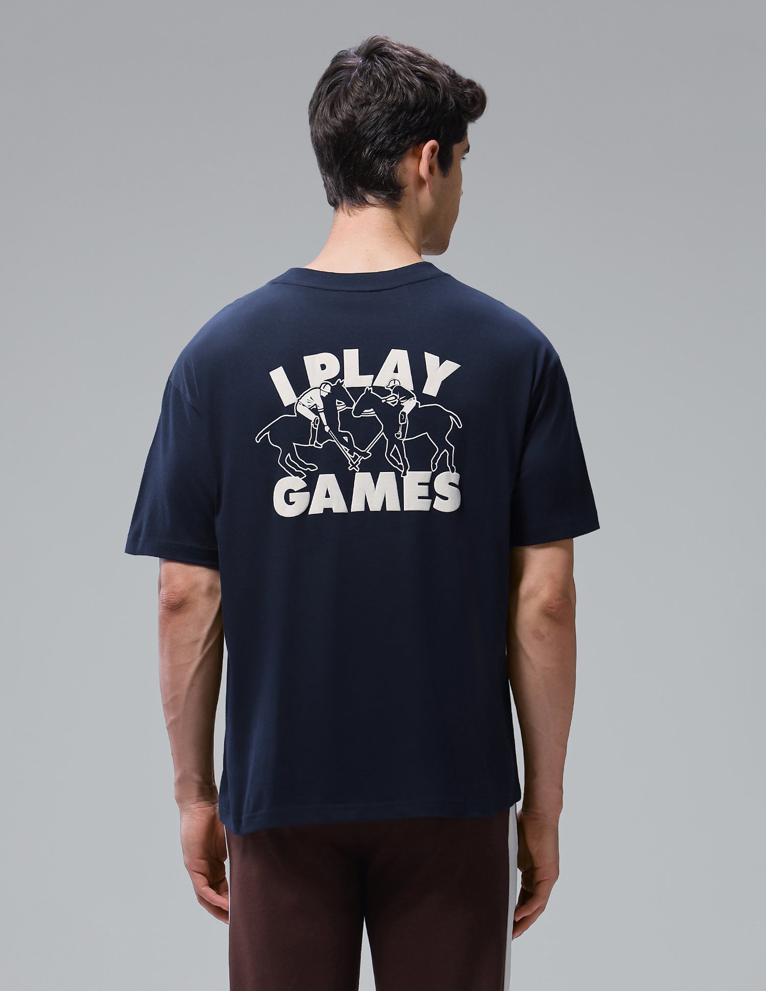 Graphic Printed Oversized Fit Loungewear T-Shirt Navy - U.S. Polo Assn. India | Large