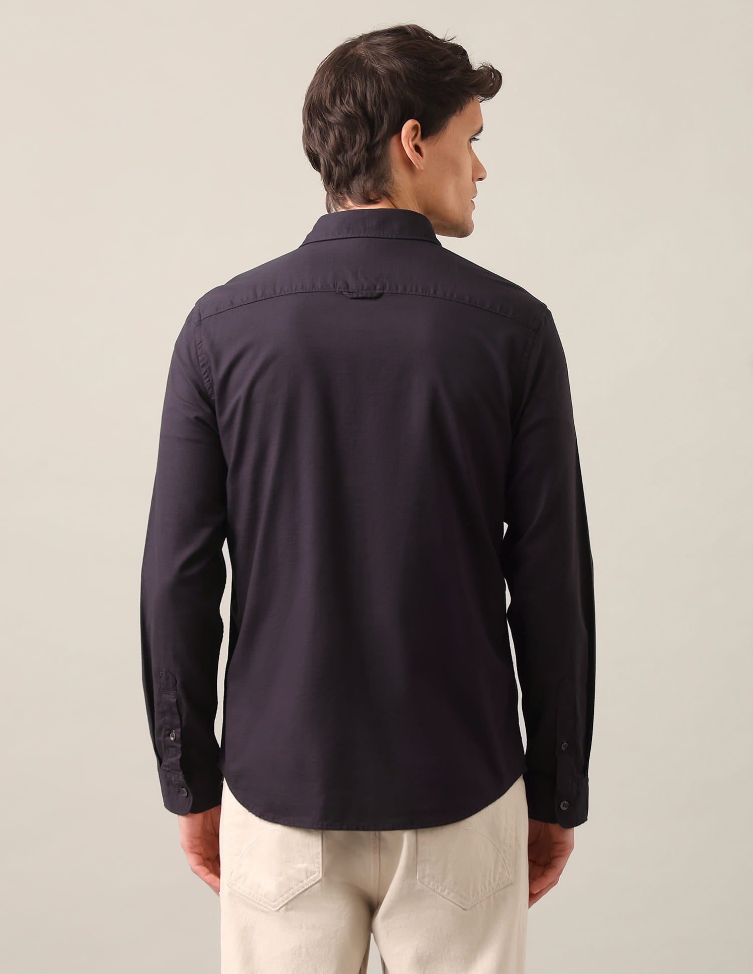 Solid Regular Fit Shirt Purple - U.S. Polo Assn. India | Large