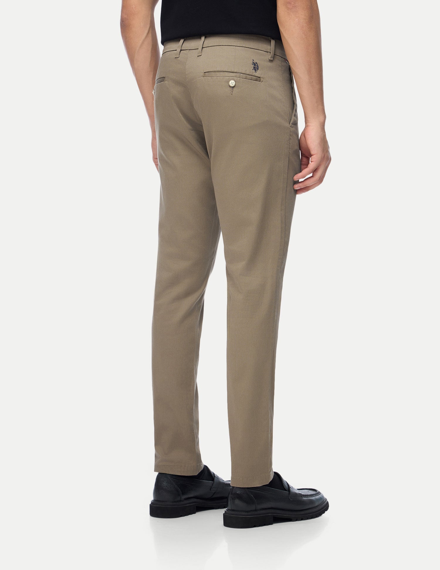 Austin Trim Regular Fit Satin Trousers Brown - U.S. Polo Assn. India | Large