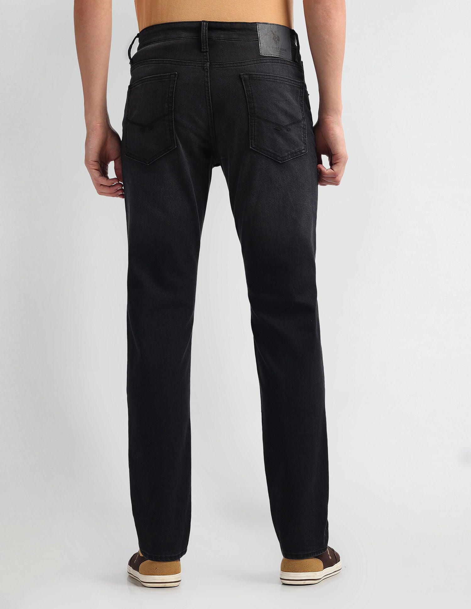 Brandon Slim Tapered Fit Black Jeans Black - U.S. Polo Assn. India | Large