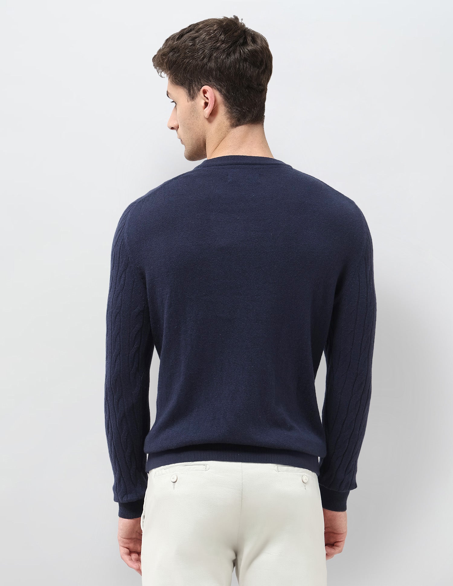 Patterned Knit Regular Fit Sweater Navy - U.S. POLO ASSN. | Large