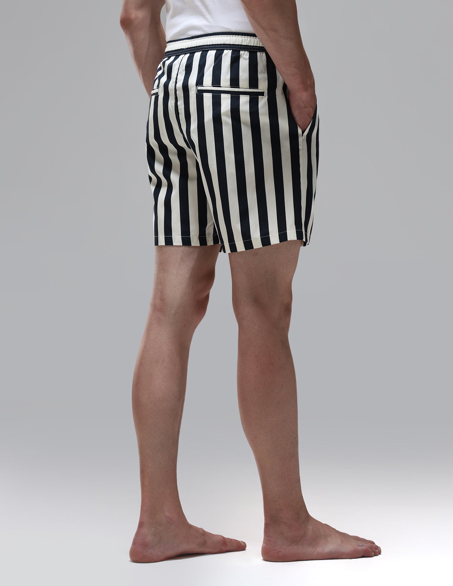 Vertical Striped Pure Cotton OEX15 Boxer Shorts Uspa Navy - U.S. Polo Assn. India | Large