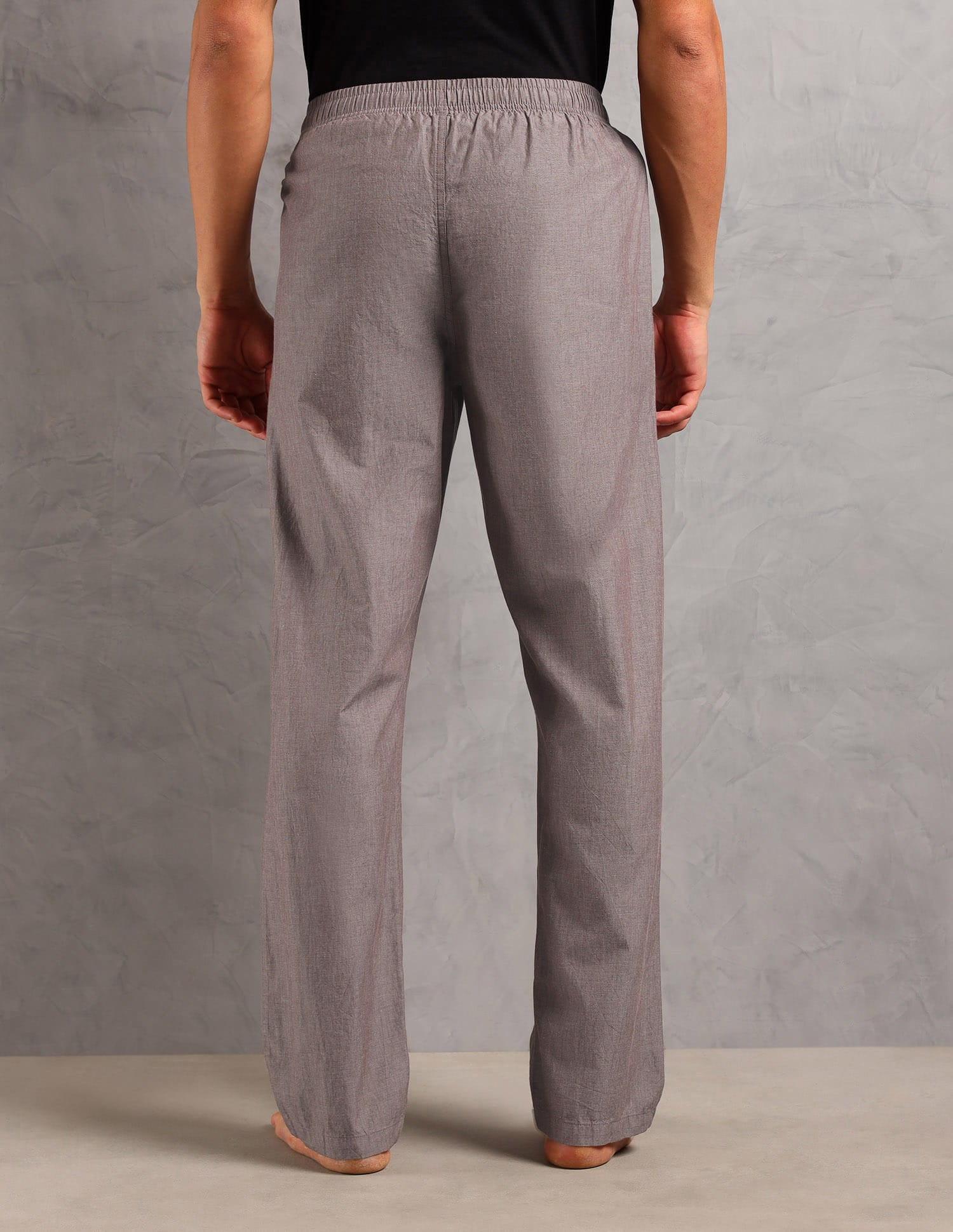 Heathered Pure Cotton I658 Lounge Pants - Pack Of 1 Maroon Chambray - U.S. Polo Assn. India | Large