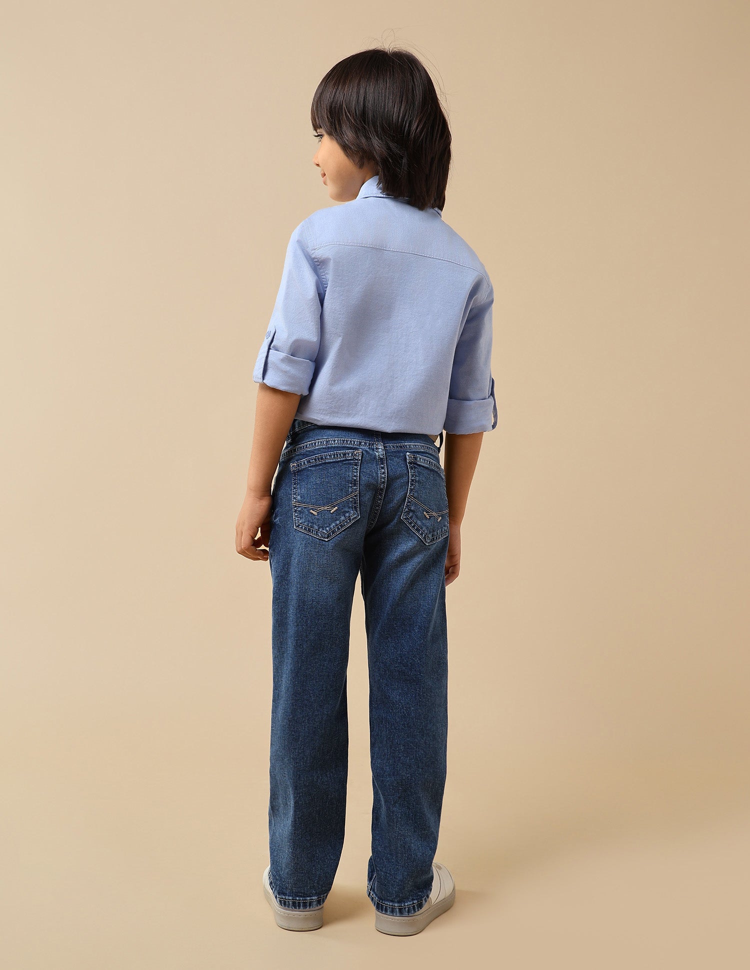 Boys Relaxed Fit Whiskered Jeans Wash - U.S. POLO ASSN. | Large