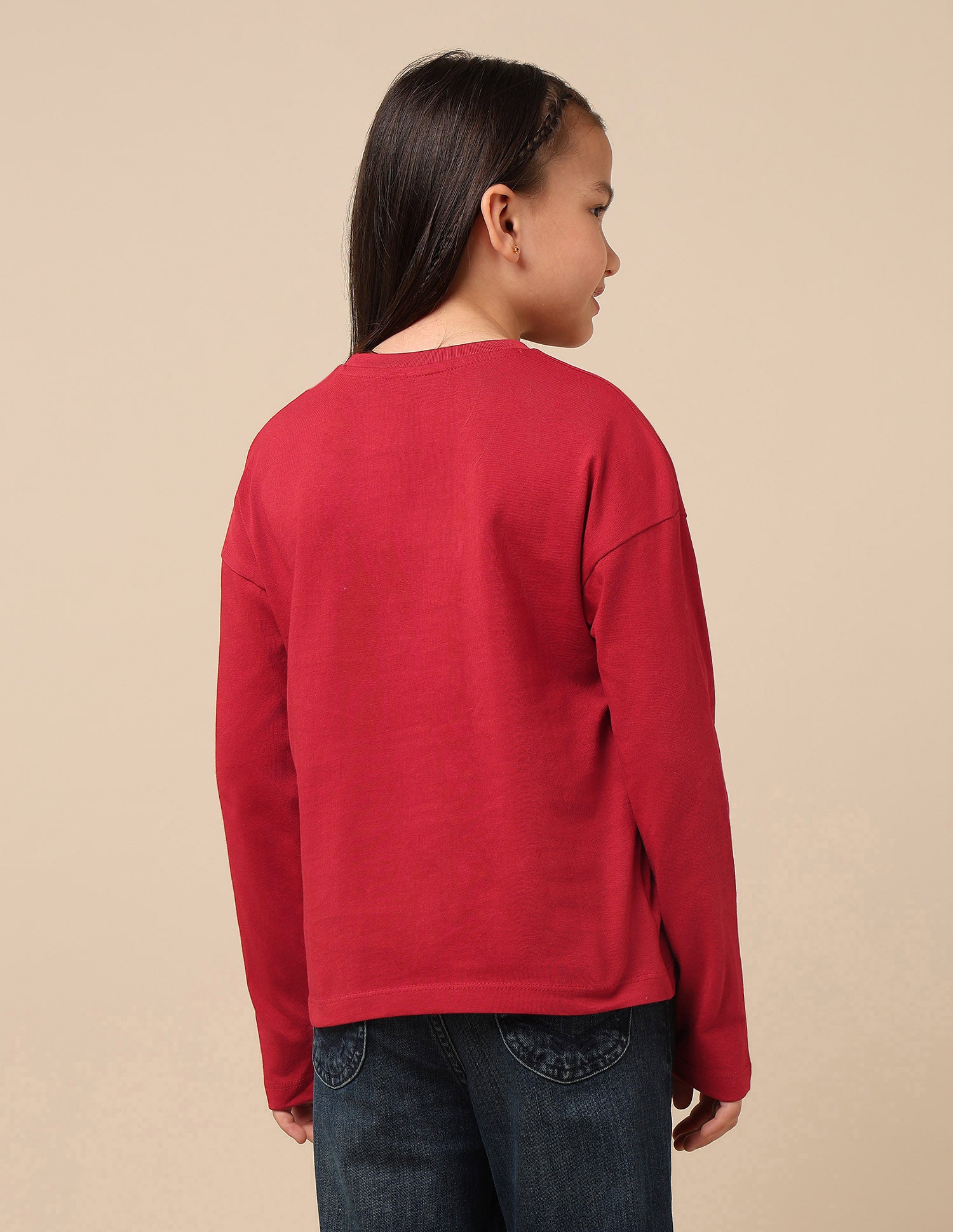 Girls Graphic Brand Printed Top Red - U.S. POLO ASSN. | Large