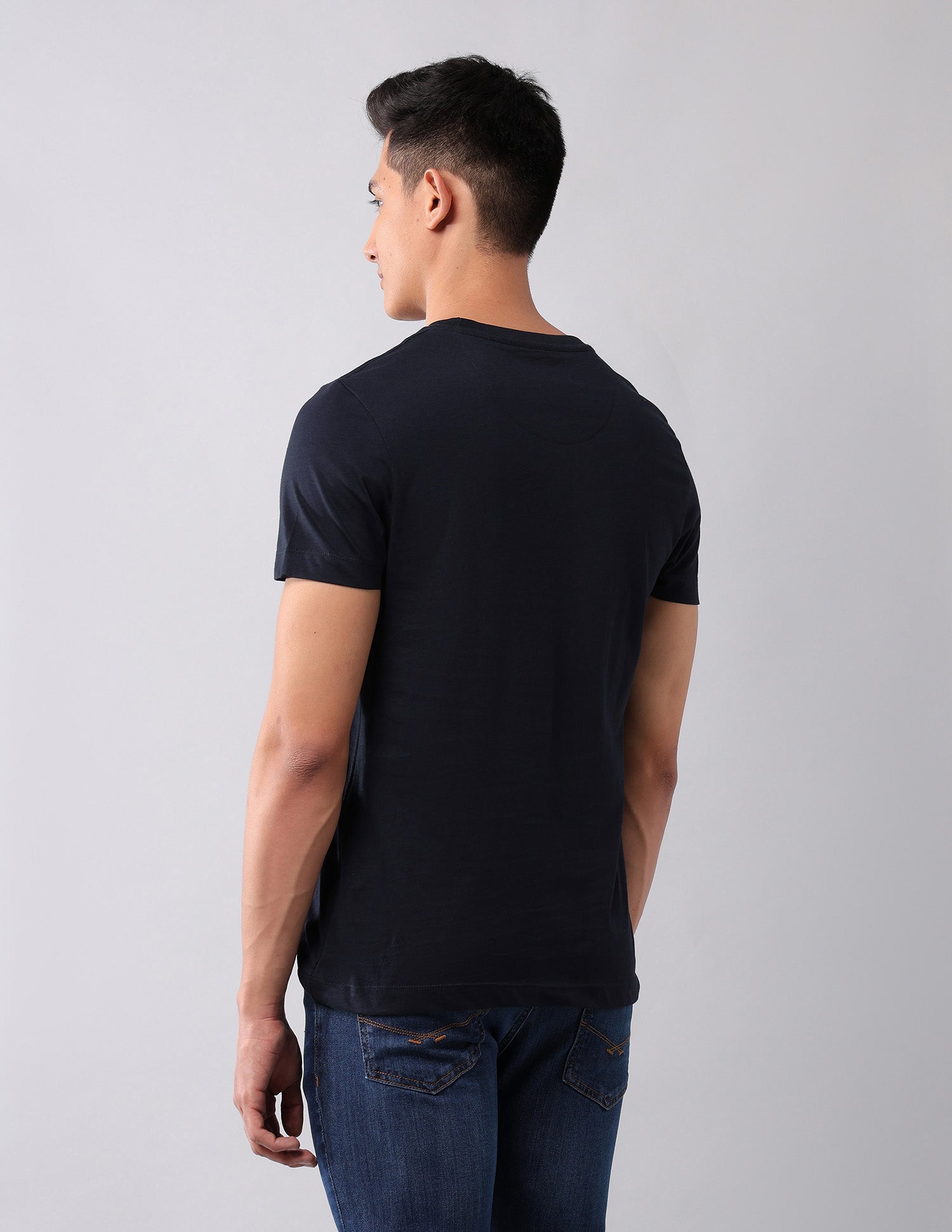 Muscle Fit Brand Printed T-Shirt Navy - U.S. Polo Assn. India | Large