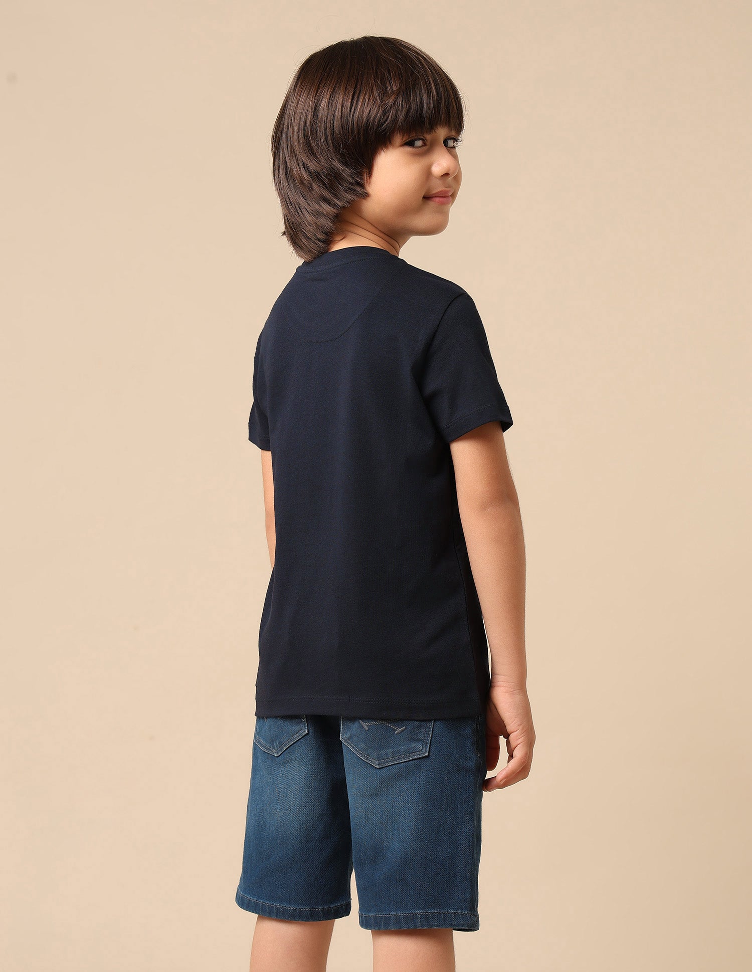 Boys Pure Cotton Graphic Brand Printed T Shirt Navy - U.S. POLO ASSN. | Large