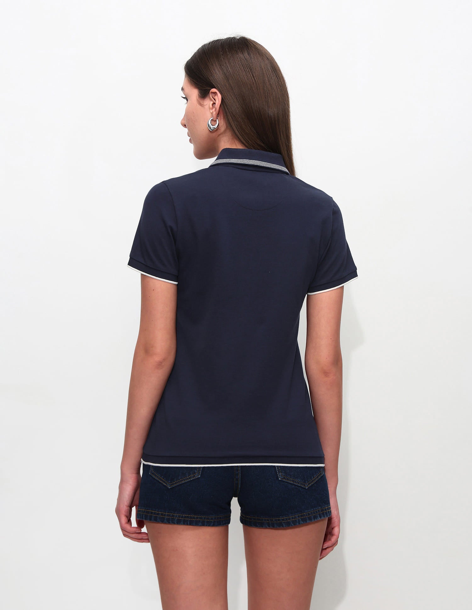 Relaxed Fit Solid Polo Shirt Navy - U.S. Polo Assn. India | Large