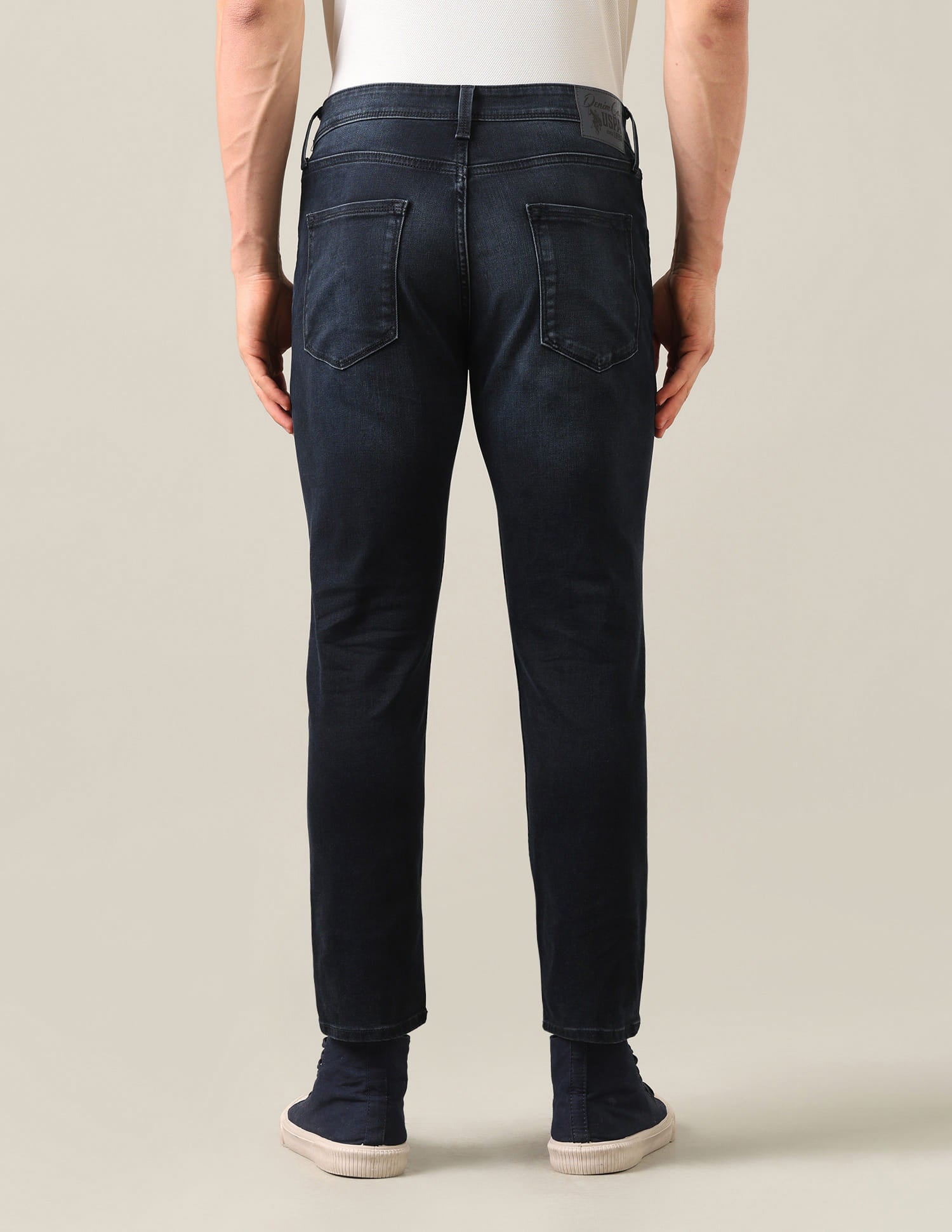 Cole Comfort Cropped Fit Blue Jeans Blue - U.S. Polo Assn. India | Large