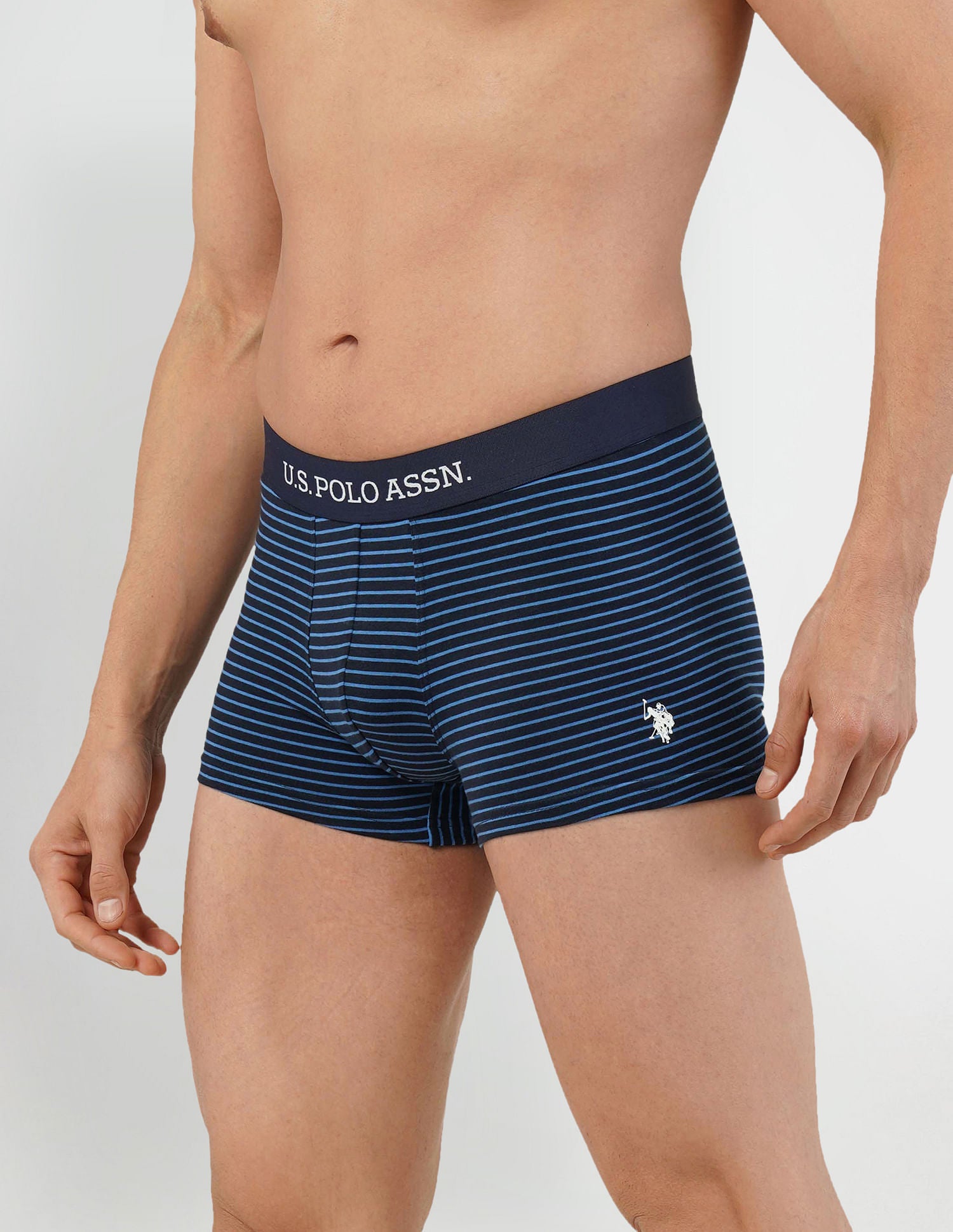 Horizontal Striped ET005 Trunks - Pack Of 2 Red and Navy - U.S. Polo Assn. India | Large