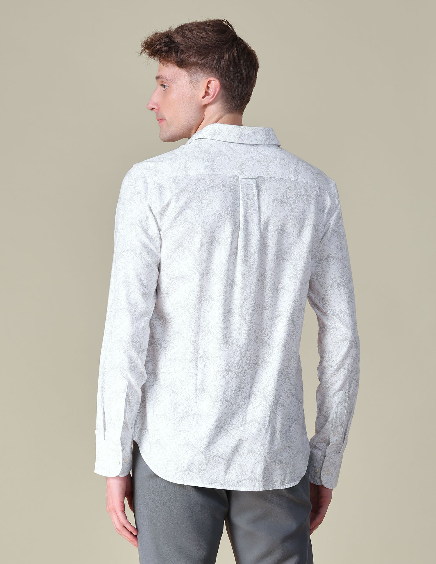 Floral Printed Oxford Shirt White - U.S. POLO ASSN. | Large