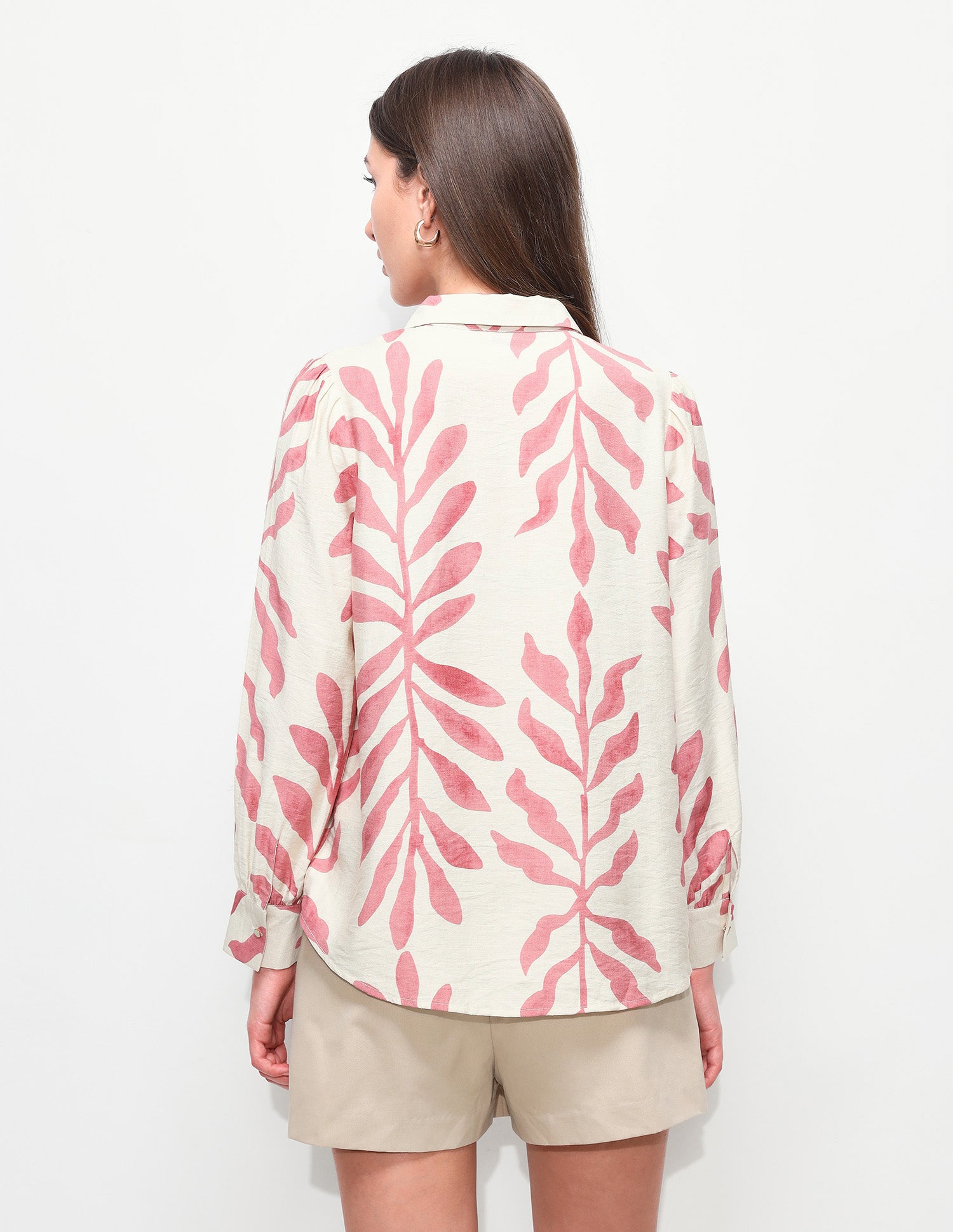 All Over Printed Relaxed Fit Shirt Off White - U.S. Polo Assn. India | Large