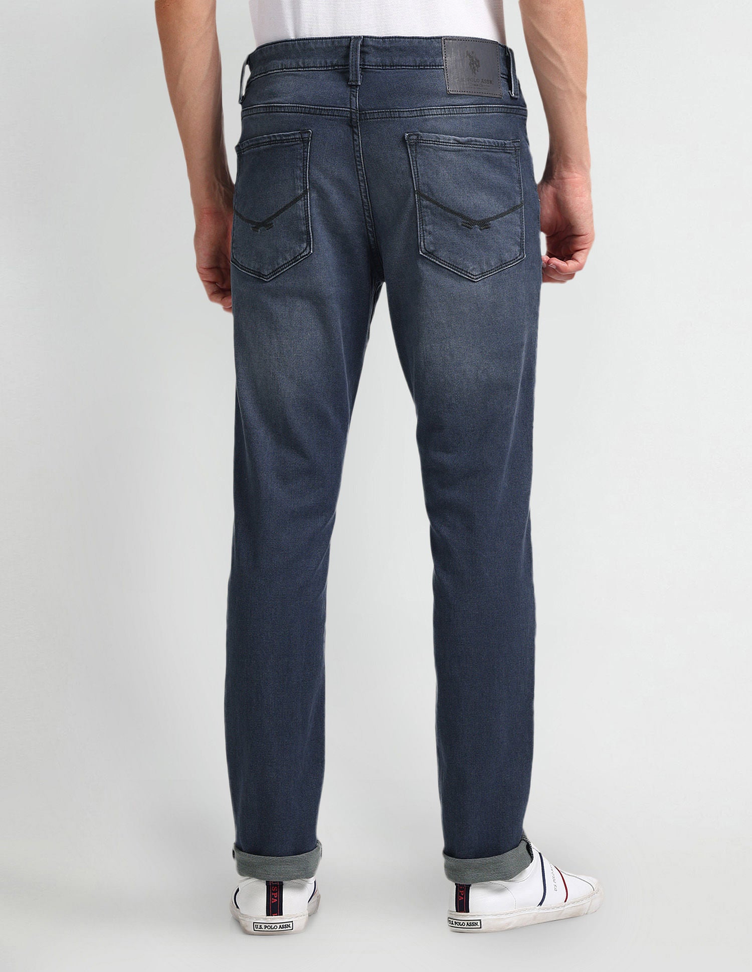 Brandon Slim Tapered Fit Blue Jeans Blue - U.S. Polo Assn. India | Large