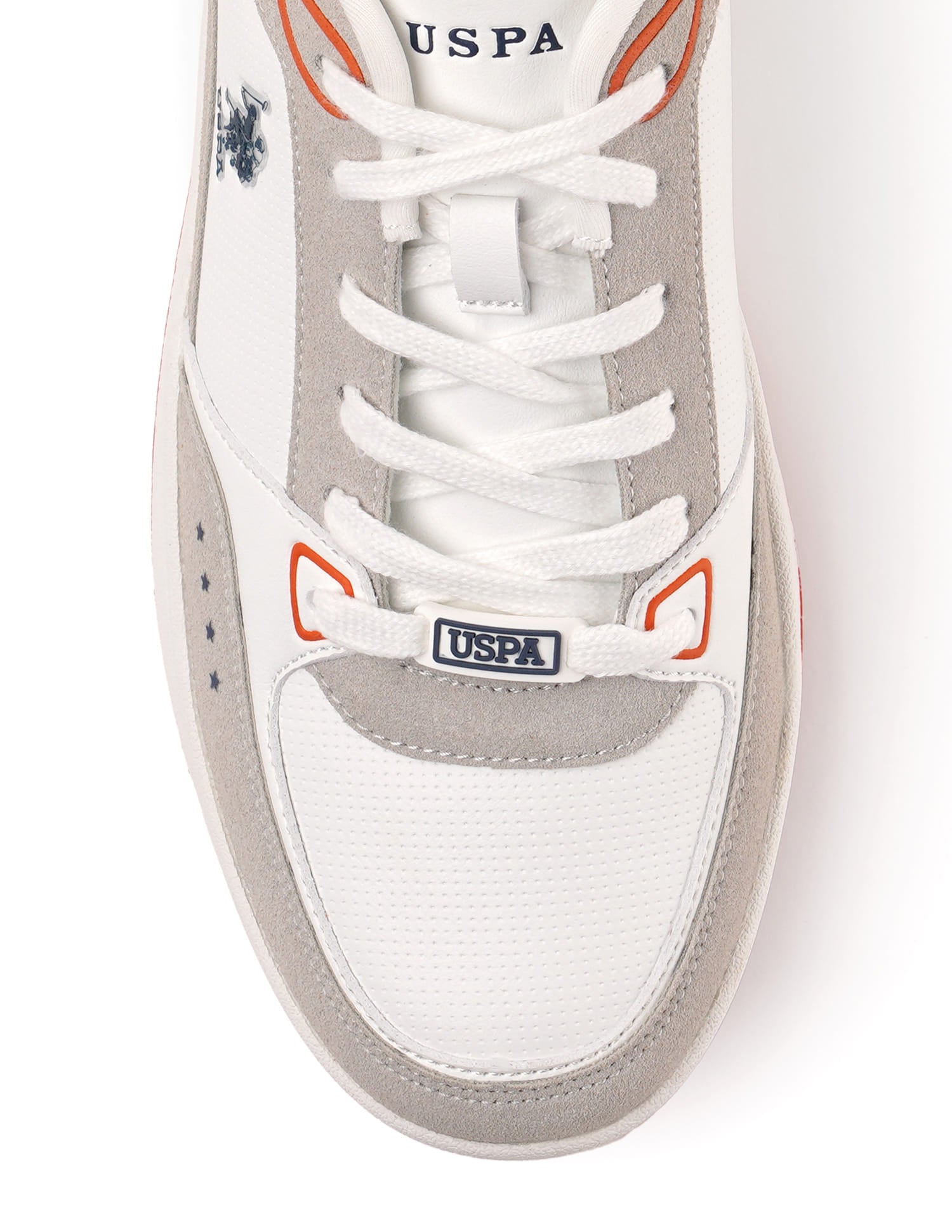 Men Landwin Orange Retro Court Sneakers Orange - U.S. Polo Assn. India | Large