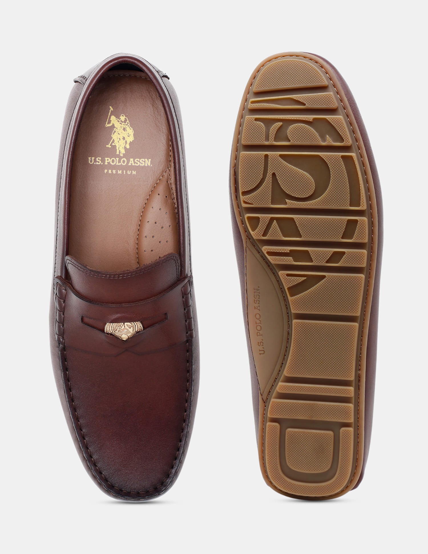 Leather Leland Loafers Brown - U.S. Polo Assn. India | Large