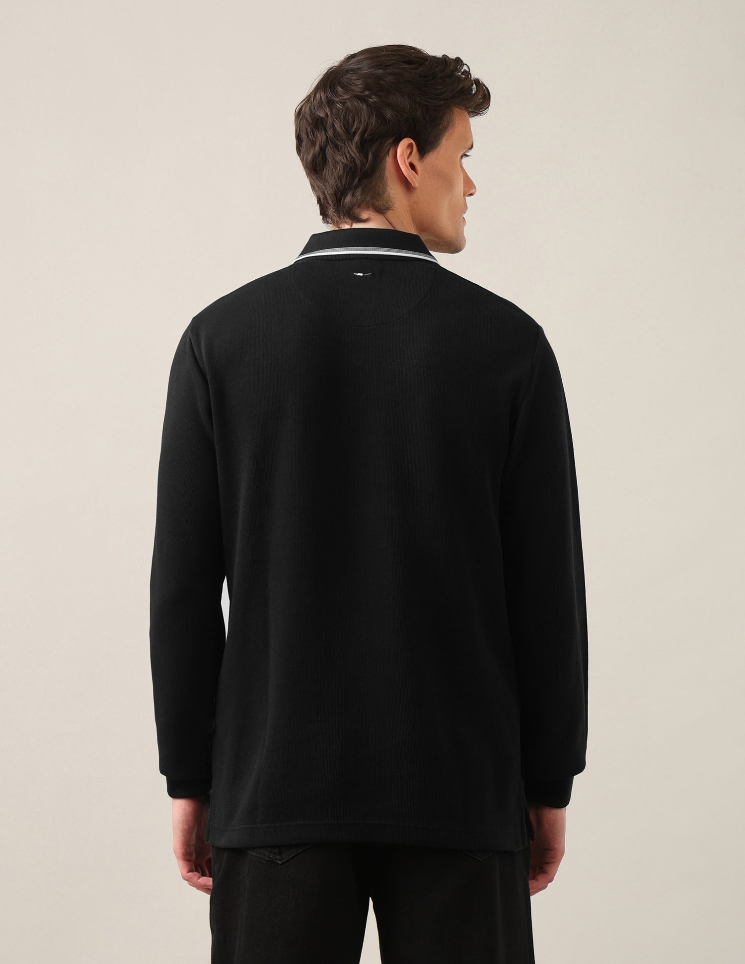 Solid Slim Fit Polo Shirt Black - U.S. Polo Assn. India | Large