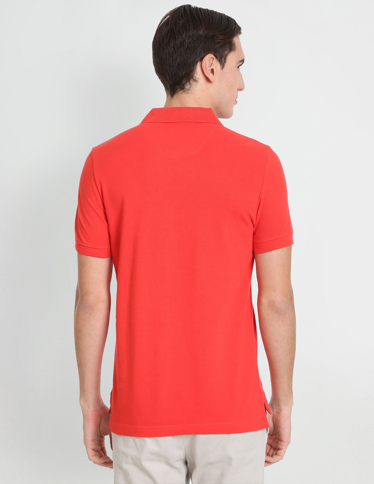 Solid Cotton Pique Polo Shirt Red - U.S. POLO ASSN. | Large