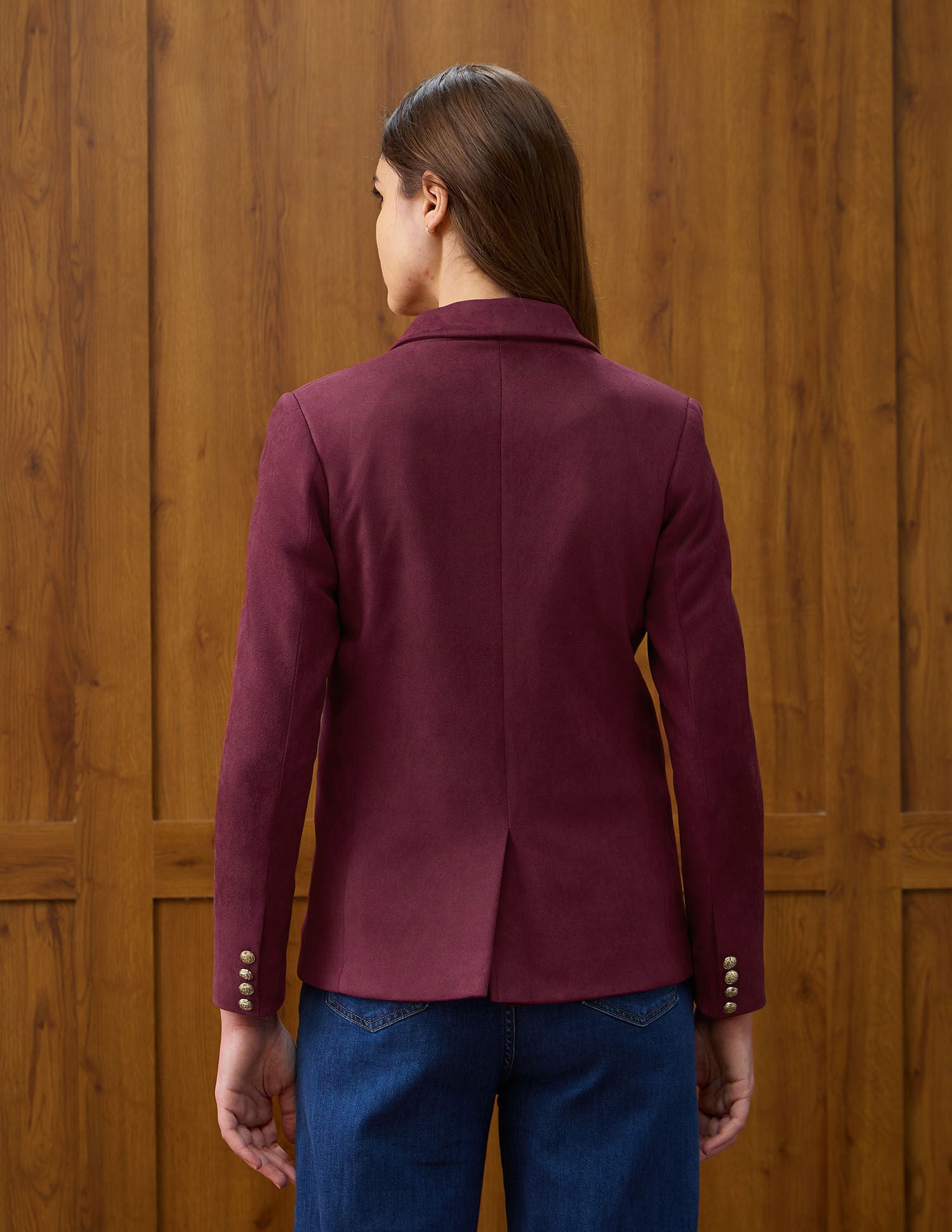 Solid Regular Fit Notch Lapel Blazer Red - U.S. POLO ASSN. | Large