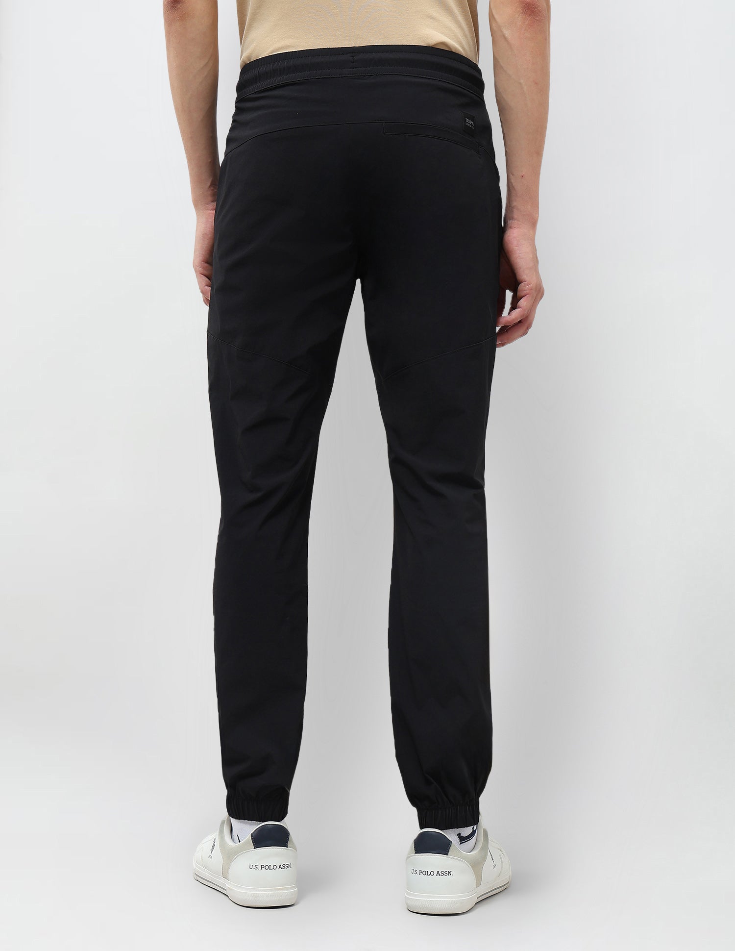 Straight Fit Mid Rise Joggers Black - U.S. Polo Assn. India | Large