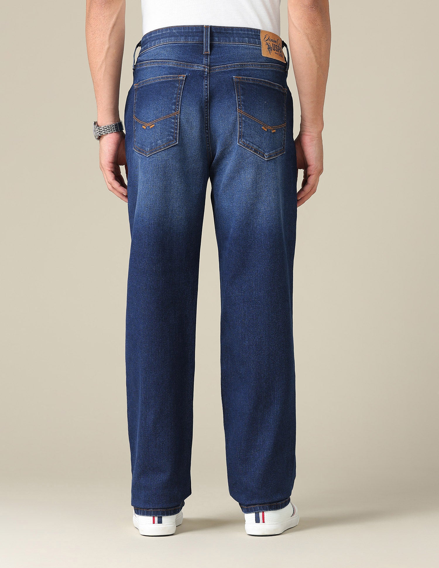 Shawn Relaxed Fit Blue Jeans Dark Blue - U.S. Polo Assn. India | Large