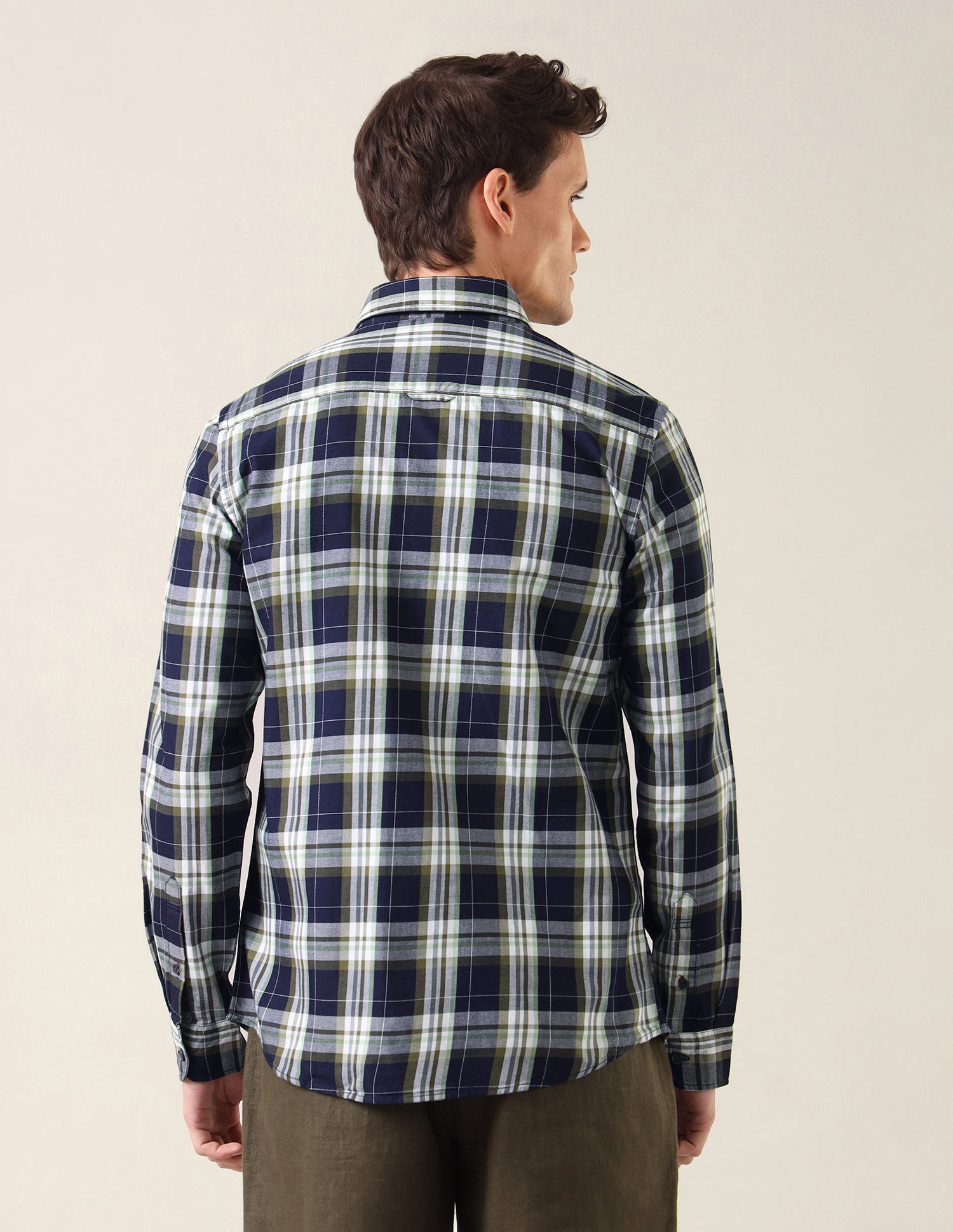 Plaid Checked Twill Shirt Green - U.S. Polo Assn. India | Large