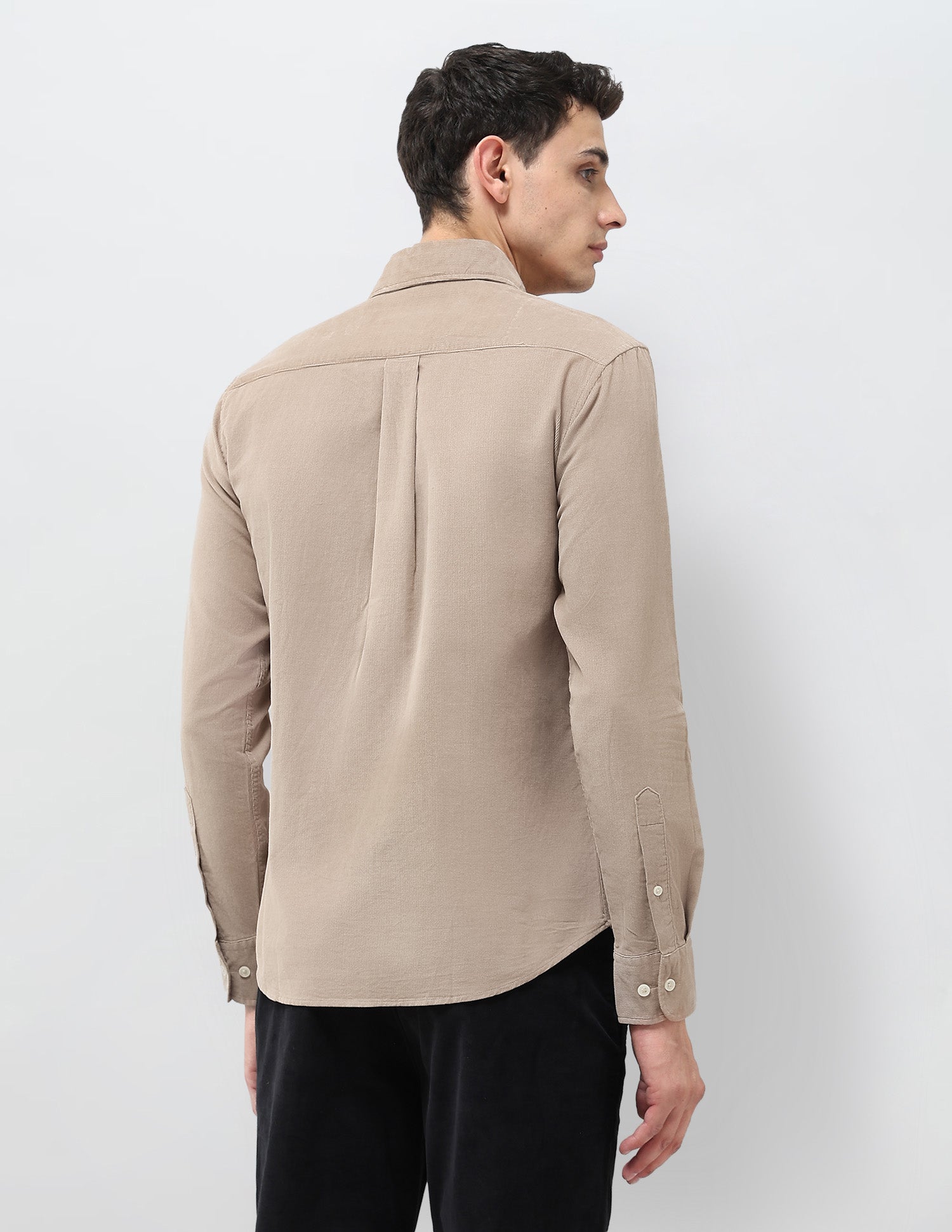 Corduroy Tailored Fit Shirt Beige - U.S. POLO ASSN. | Large