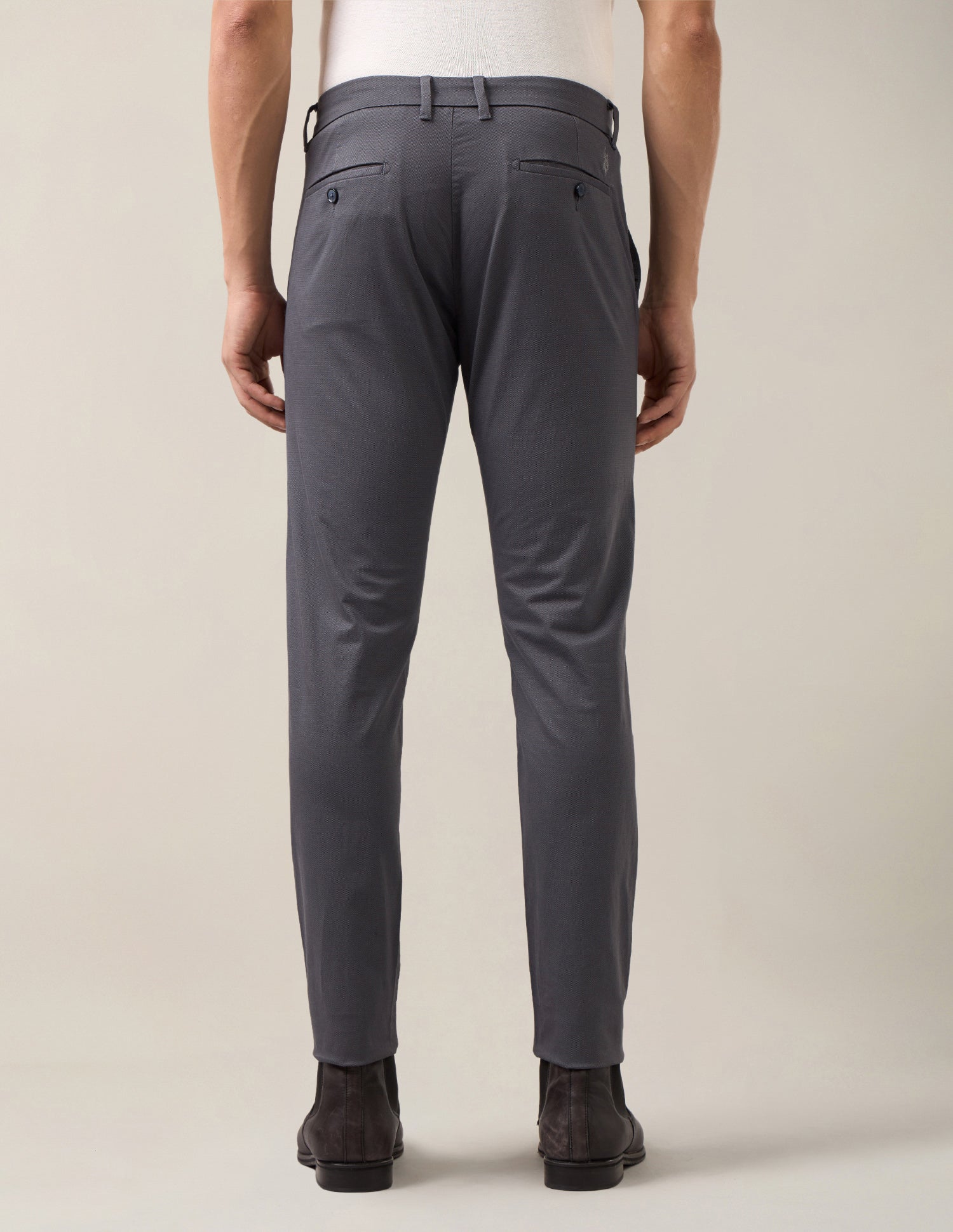 Austin Slim Fit Satin Trousers Purple Grey - U.S. Polo Assn. India | Large