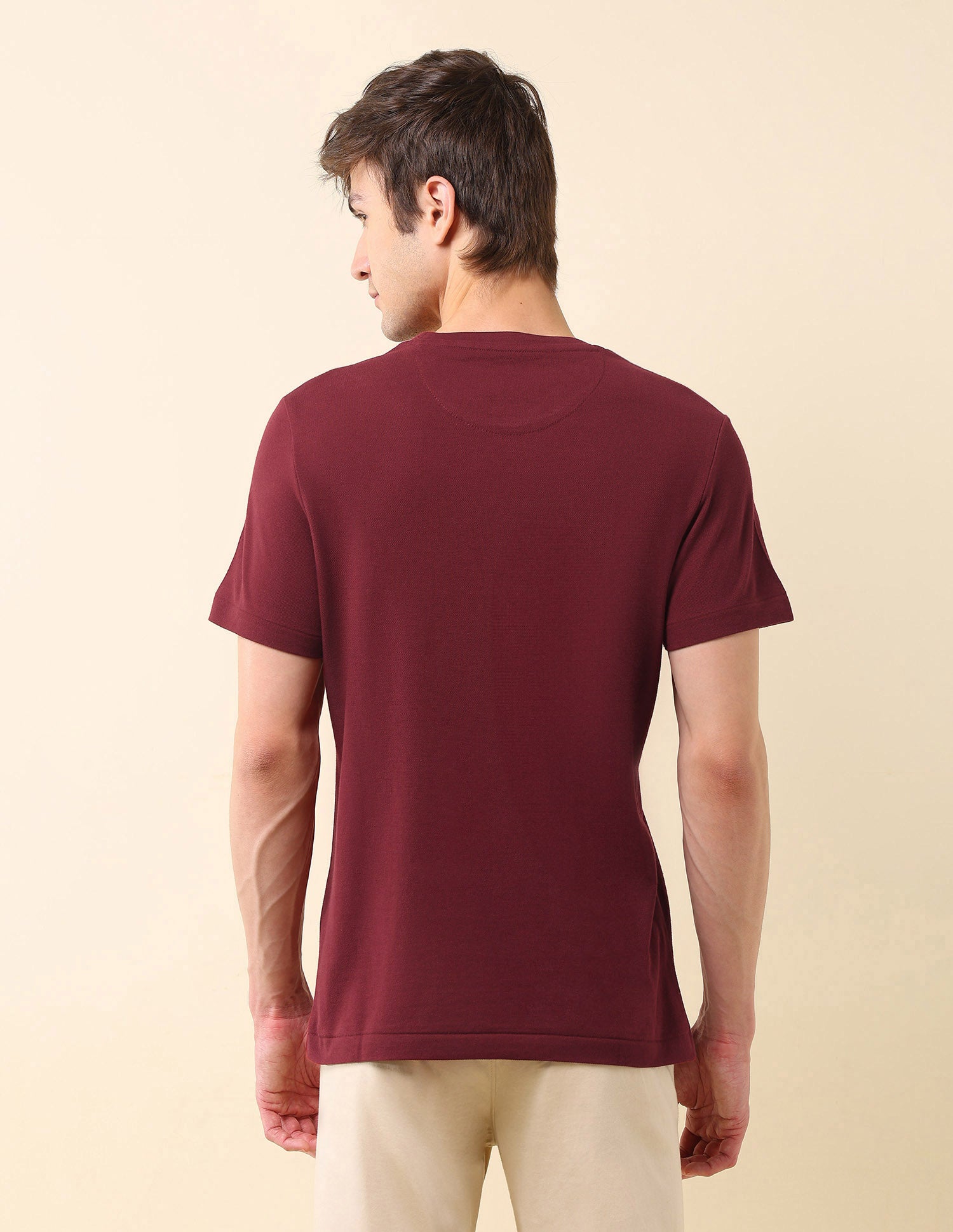 Brand Embroidered Gold Cup T-Shirt Maroon - U.S. Polo Assn. India | Large