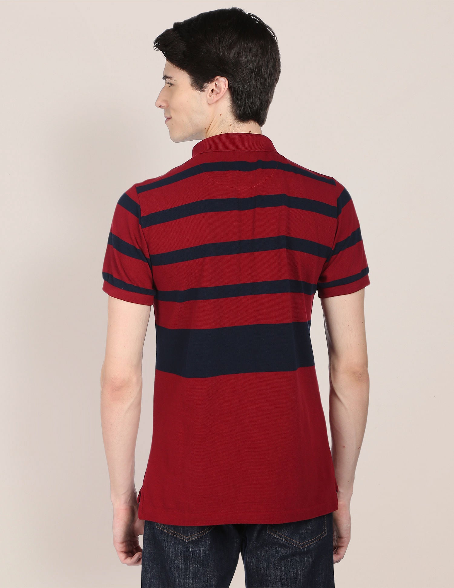 Signature Stripe Crest Polo Shirt Maroon - U.S. Polo Assn. India | Large