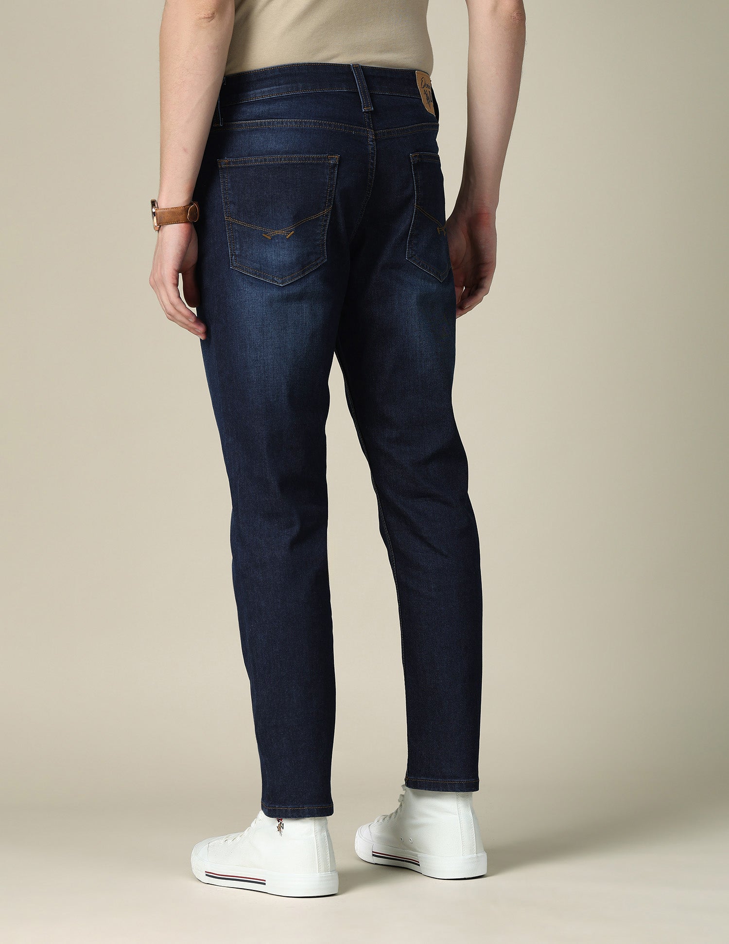 Cole Comfort Cropped Fit Blue Jeans Dark Indigo - U.S. POLO ASSN. | Large