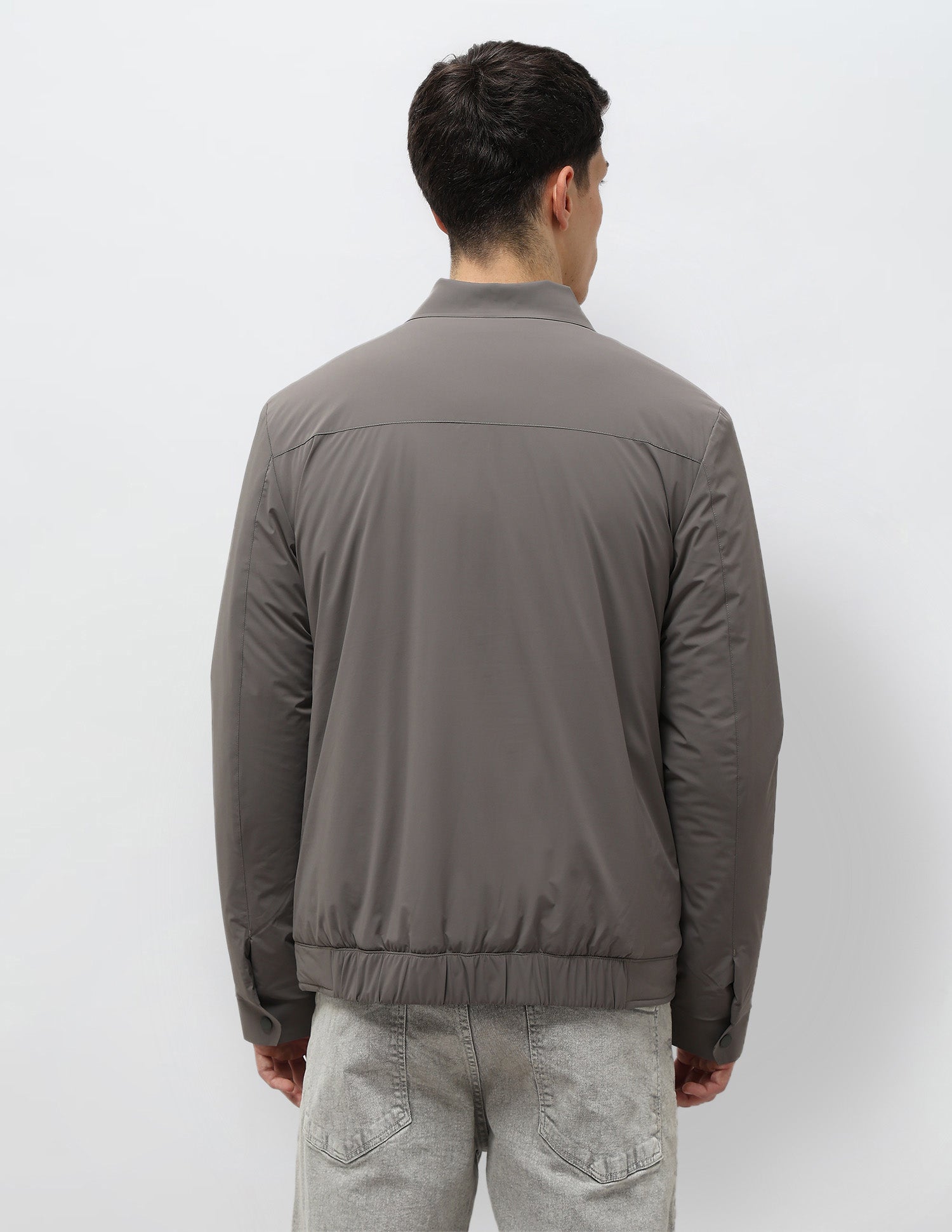 Solid Regular Fit Jacket Grey - U.S. POLO ASSN. | Large