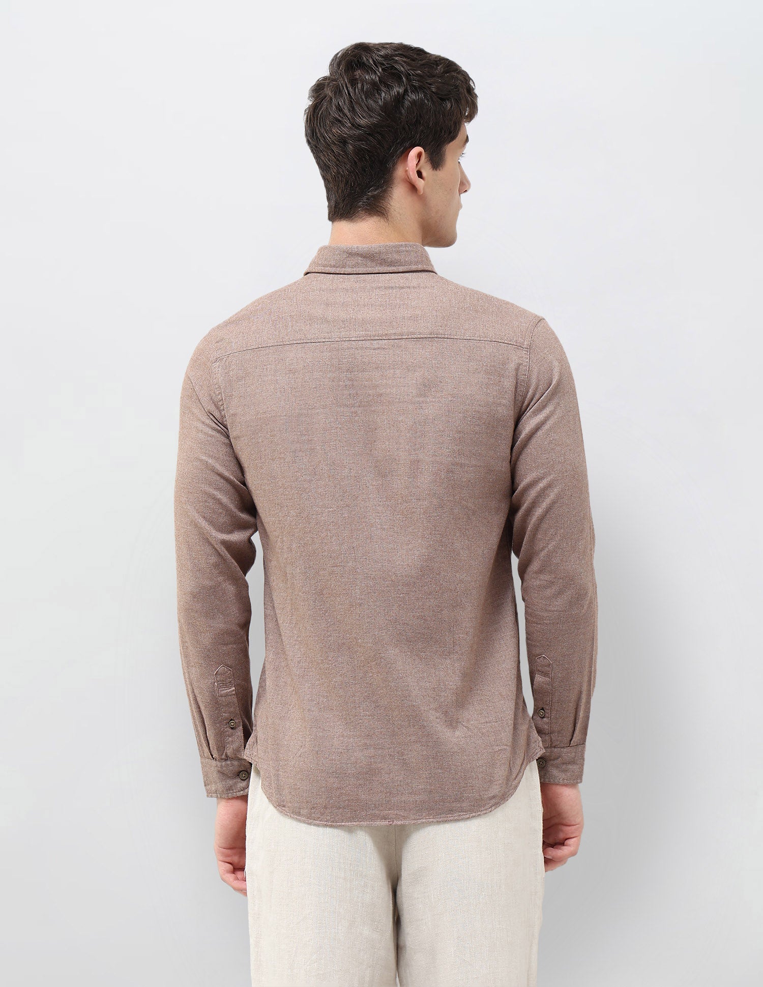 Solid Twill Regular Fit Shirt Khaki - U.S. POLO ASSN. | Large