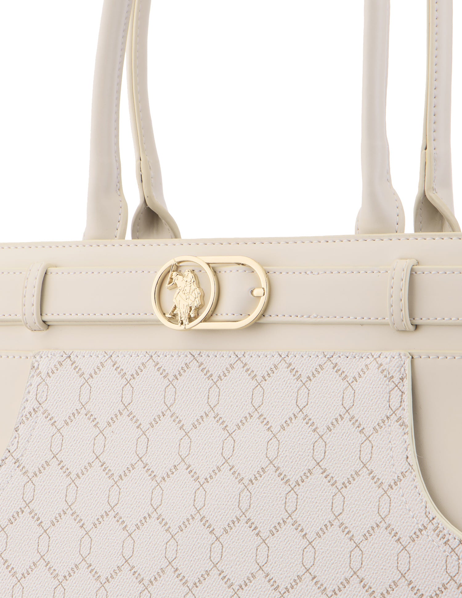 Claudine Brand Printed Tote Bag Off White - U.S. Polo Assn. India | Large