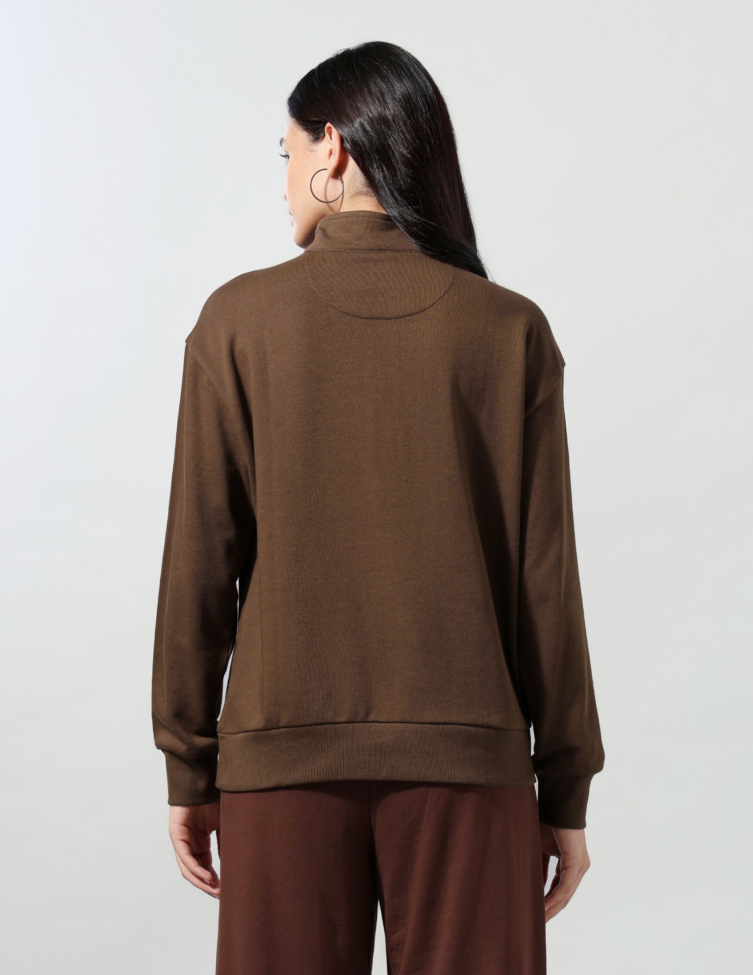 Solid Regular Fit Sweatshirt Brown - U.S. Polo Assn. India | Large