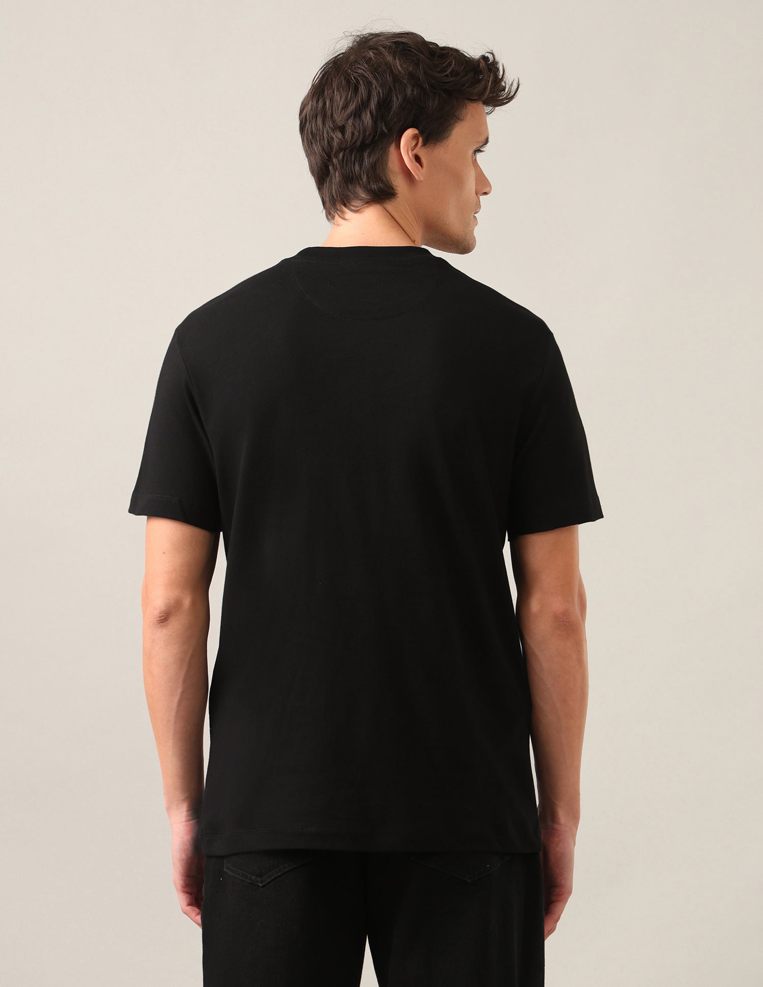 Graphic Brand Printed Regular Fit T-Shirt Black - U.S. Polo Assn. India | Large