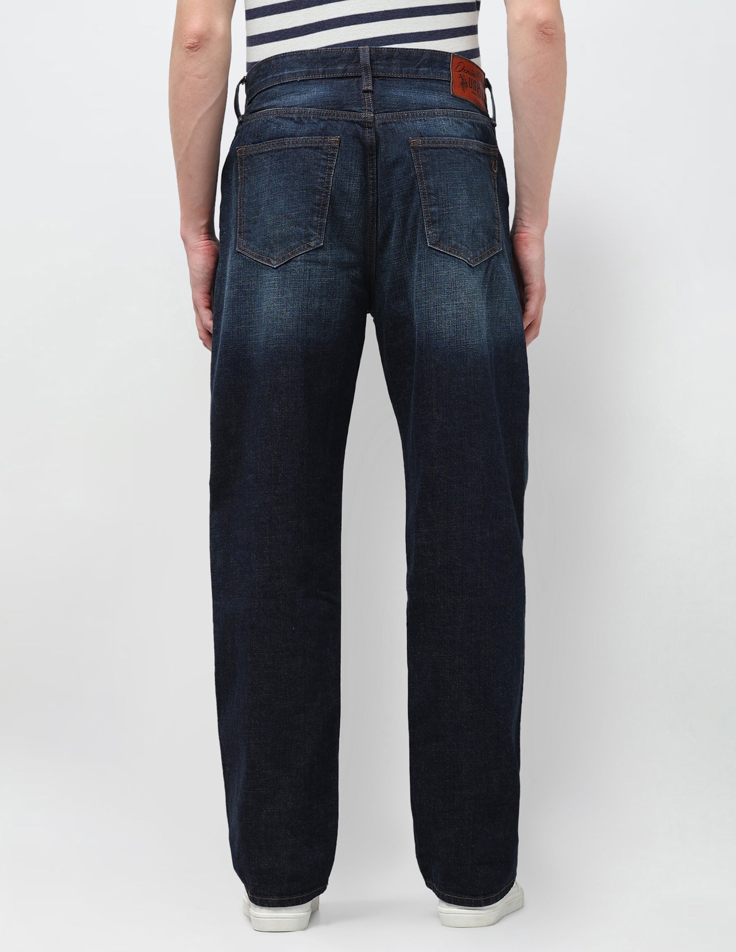 Harold Slim Straight Fit Blue Jeans Tinted Blue - U.S. Polo Assn. India | Large