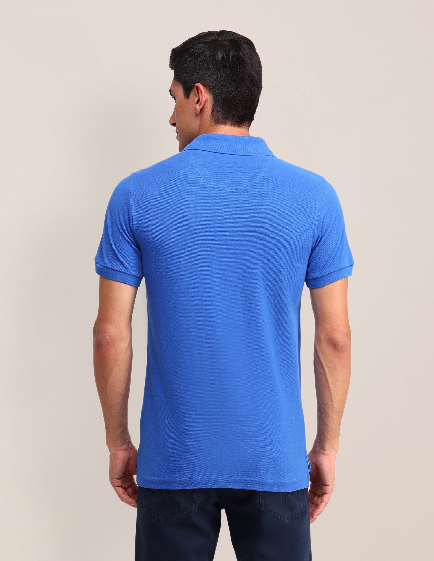 Horizontal Striped Slim Fit Polo Shirt Blue - U.S. Polo Assn. India | Large