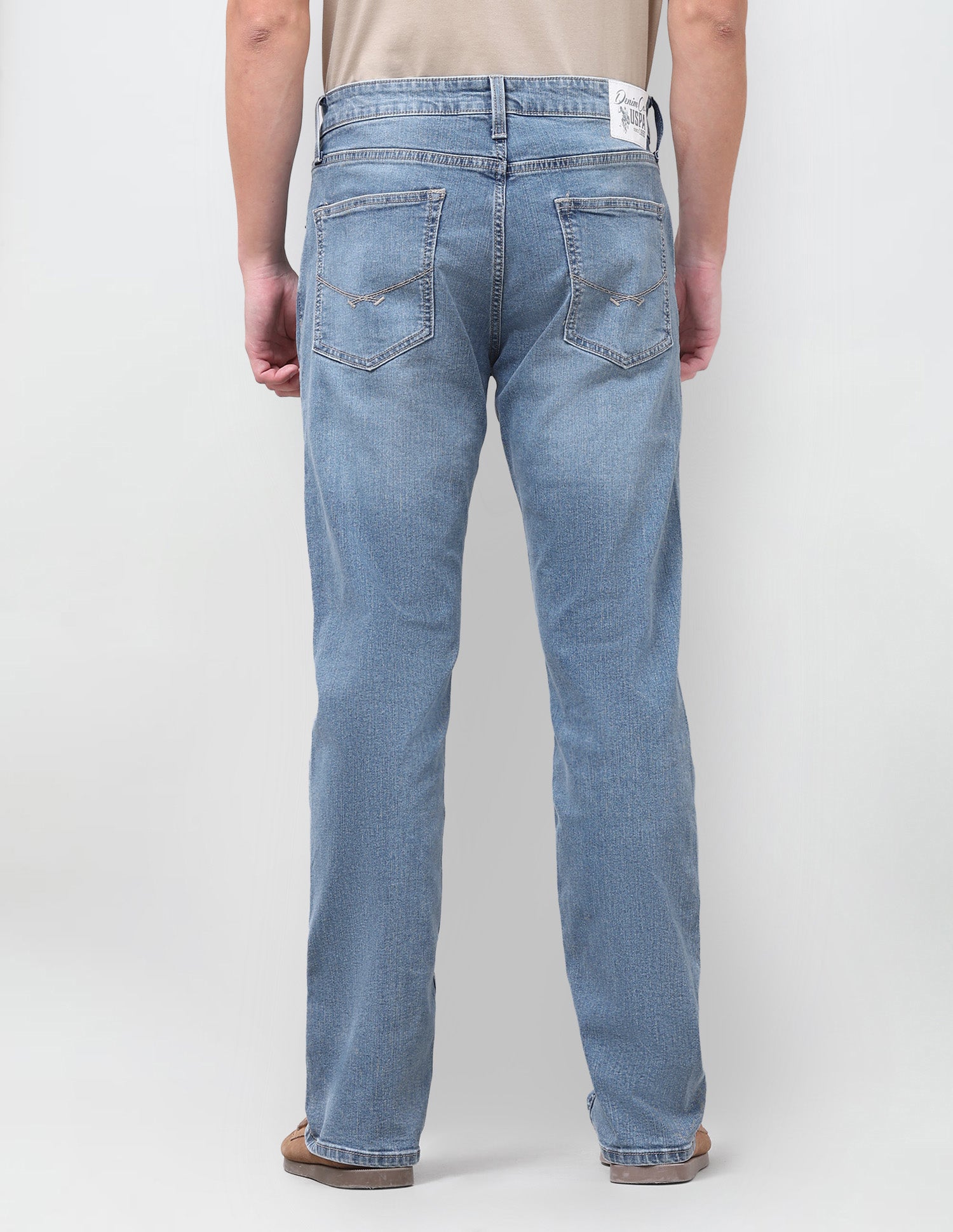 Harold Slim Straight Fit Blue Jeans Light Indigo - U.S. Polo Assn. India | Large