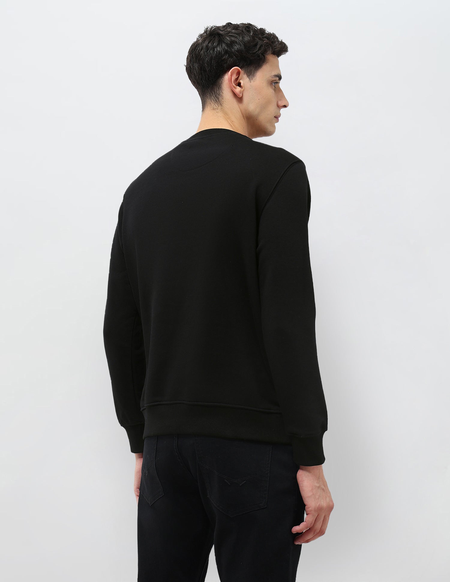 Graphic Printed Regular Fit Sweatshirt Black - U.S. POLO ASSN. | Large