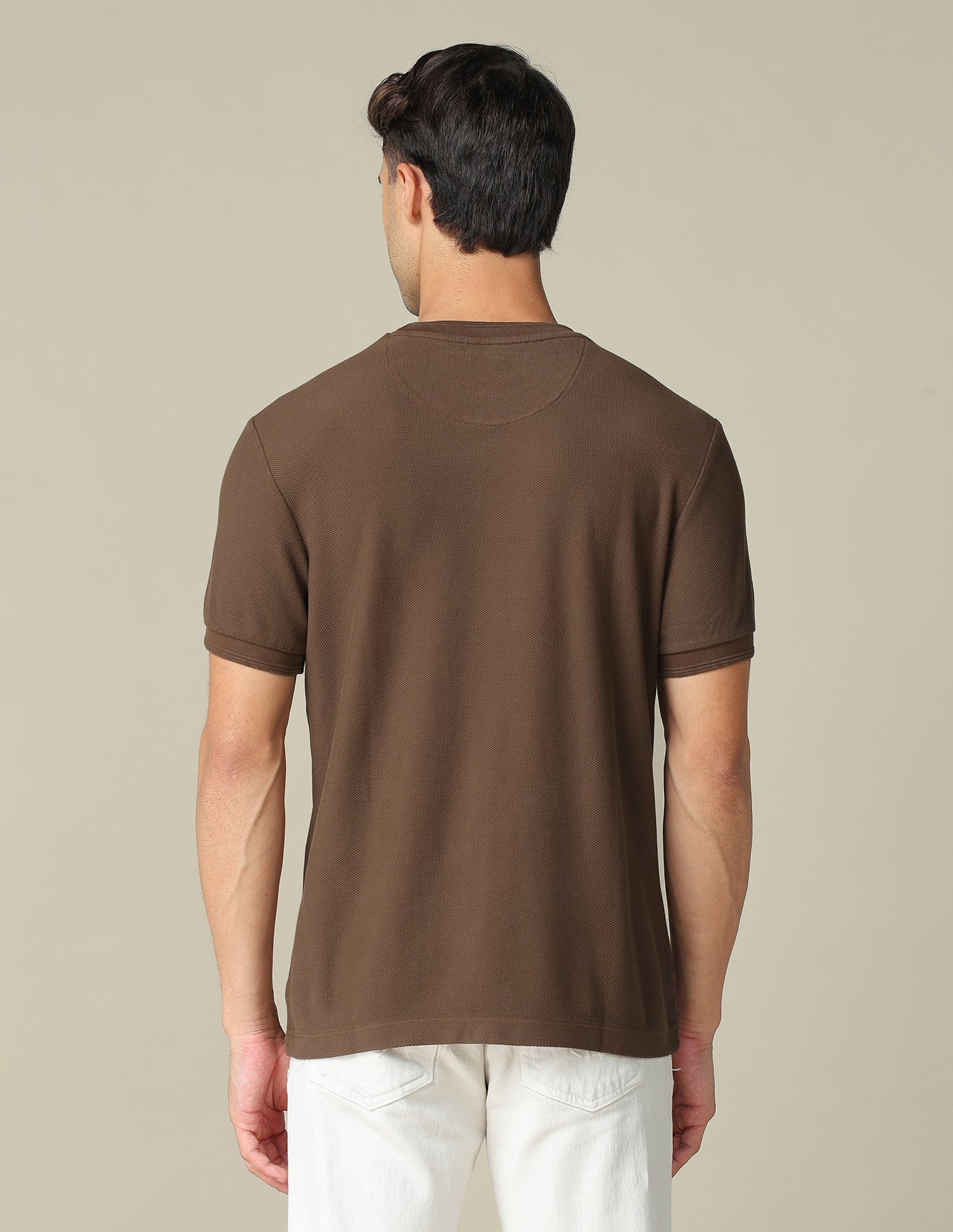 Pure Cotton Muscle Fit T- Shirt Light Brown - U.S. POLO ASSN. | Large